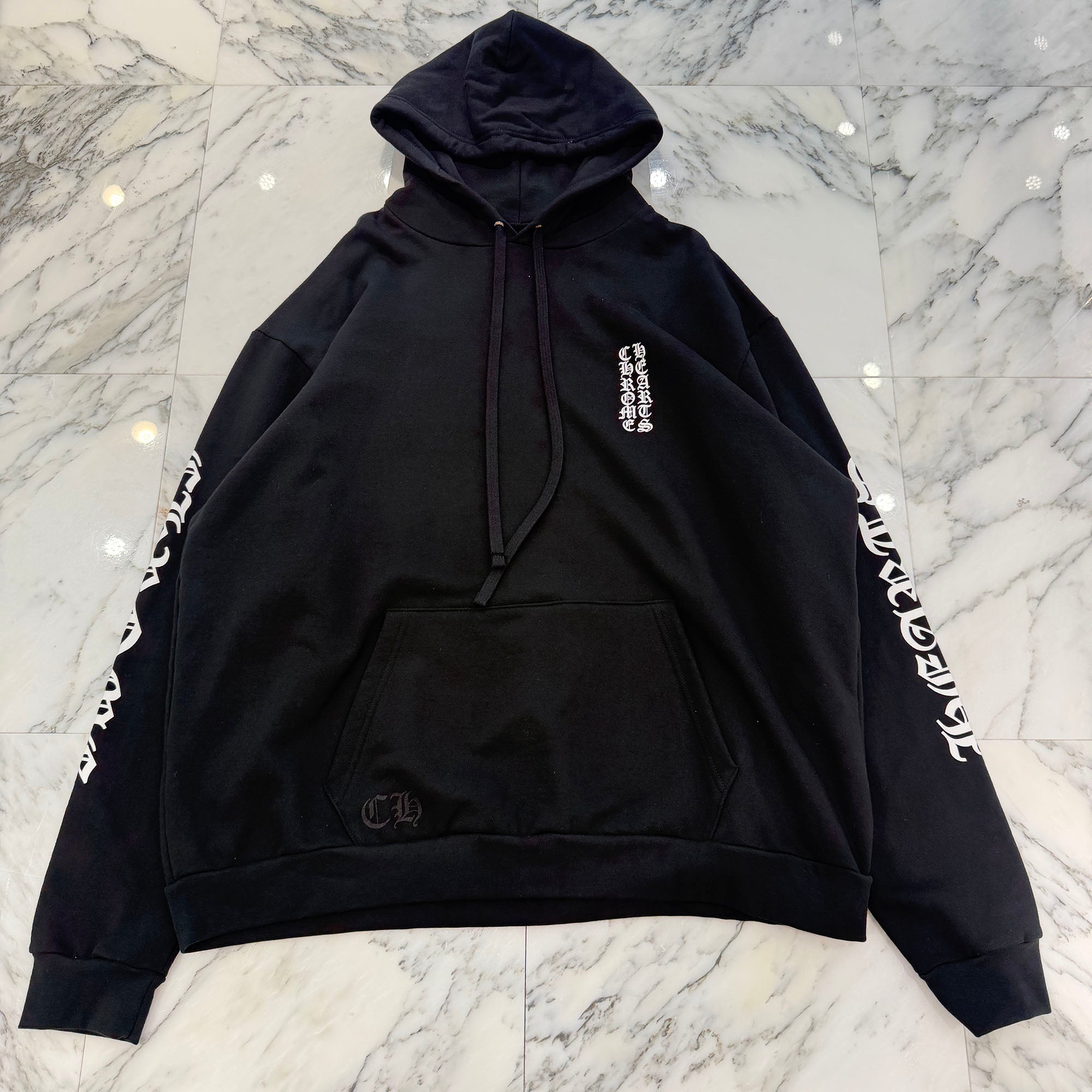 CHROME HEARTS Vertical Logo Pullover Hoodie Size XXL クロムハーツ ヴァーティカルロゴ プルオーバーフーディー サイズXXL
