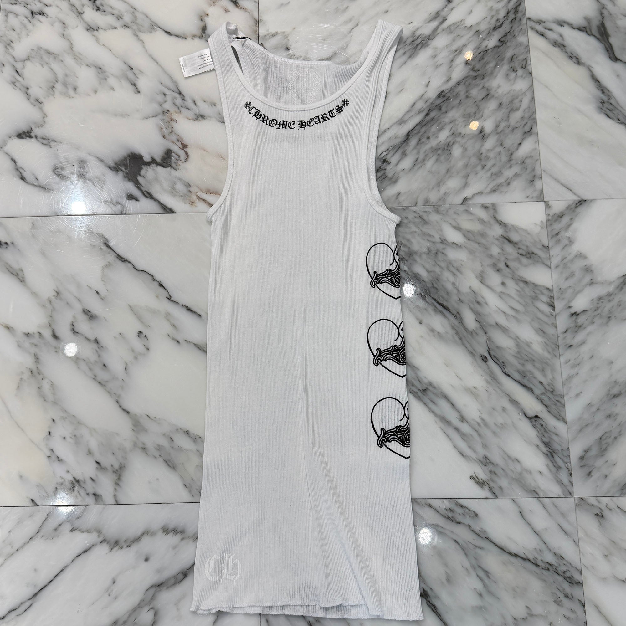 CHROME HEARTS Viny Heart "Love You" Rib Tank Top Size L クロムハーツ ヴィニーハート "ラブユー" リブ タンクトップ サイズL