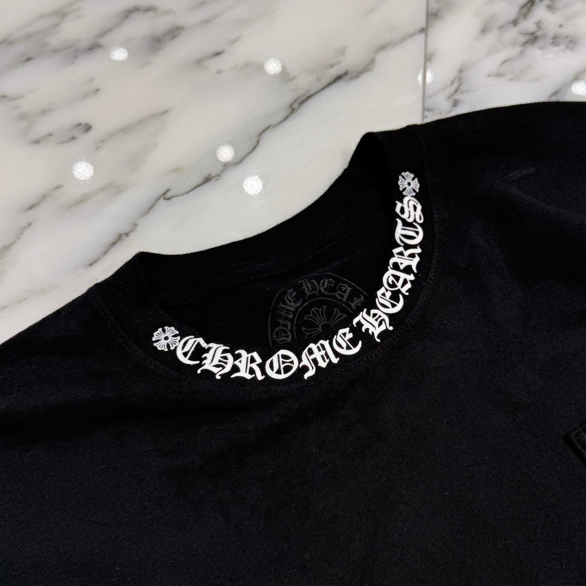 CHROME HEARTS Neck Logo Tee Size S クロムハーツ ネックロゴ Tシャツ サイズS