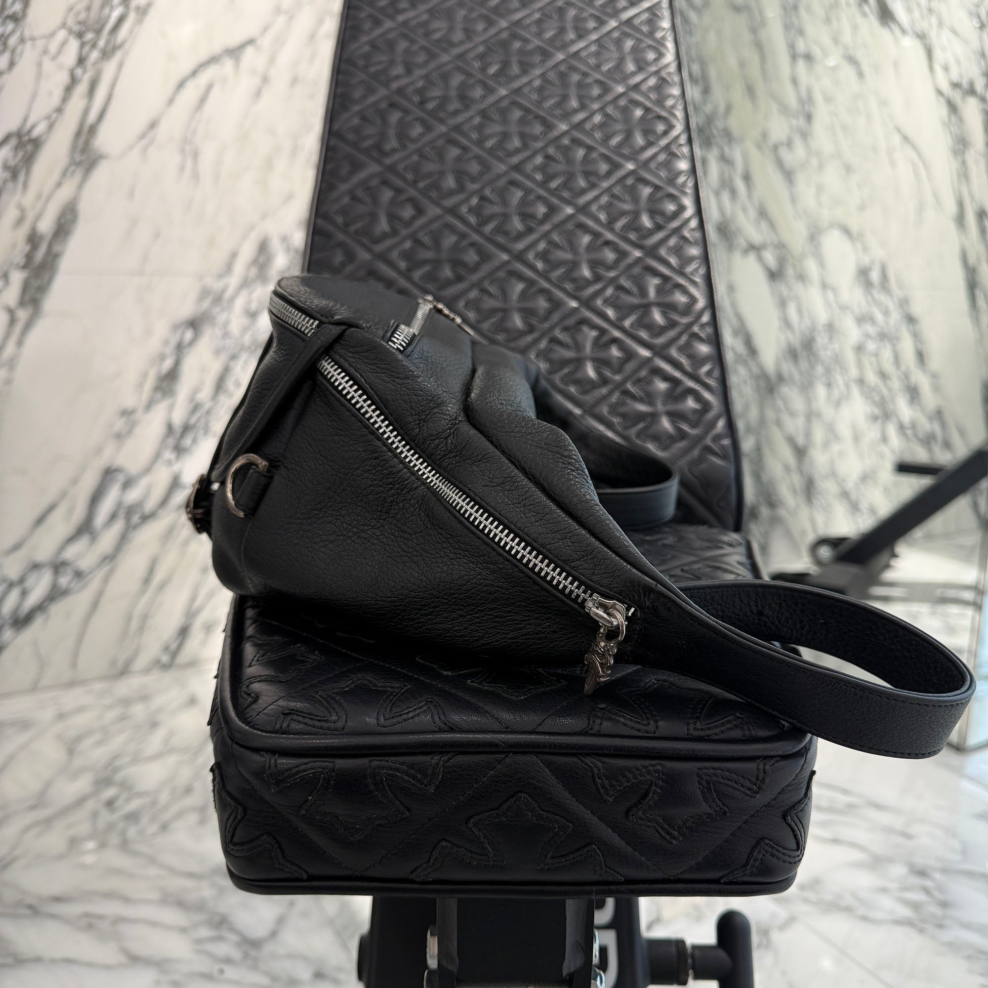 CHROME HEARTS 1 SNAT PACK LEATHER WAIST BAG クロムハーツ 1スナットパック レザー ウェストバッグ