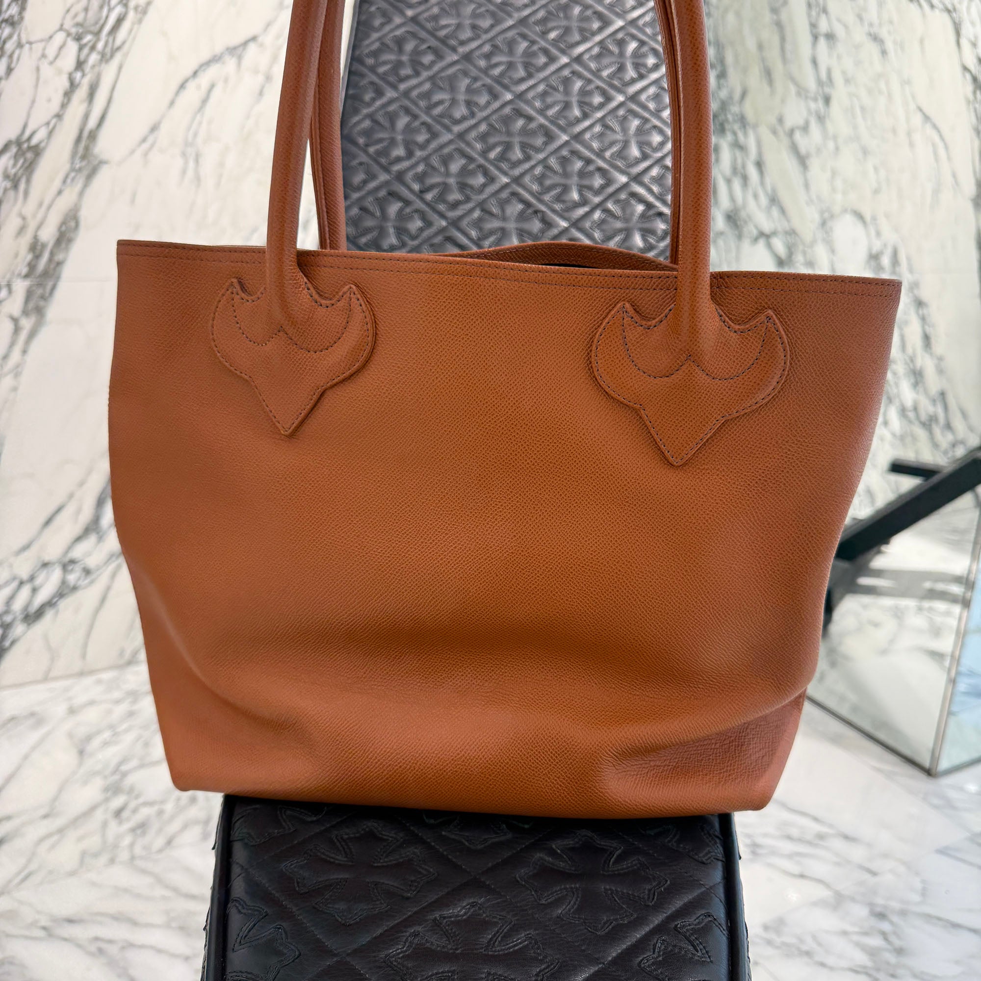 CHROME HEARTS 1 Cross Leather Patch FS Tote Bag クロムハーツ 1クロス レザーパッチ FS トートバッグ