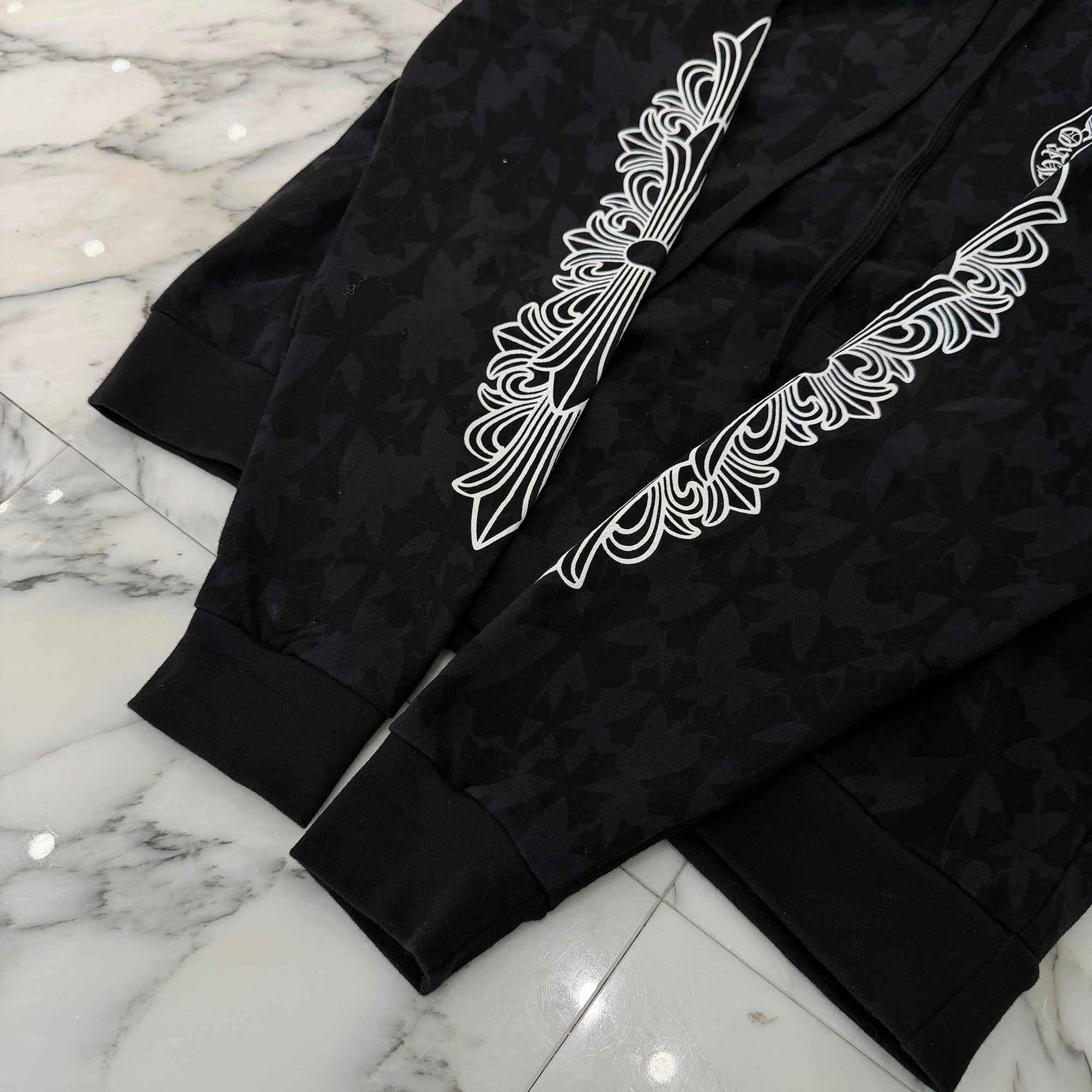 CHROME HEARTS 2024SS Graveyard Cemetery Cross Pullover Hoodie Size M クロムハーツ グレイブヤード セメタリークロス プルオーバーフーディ サイズM