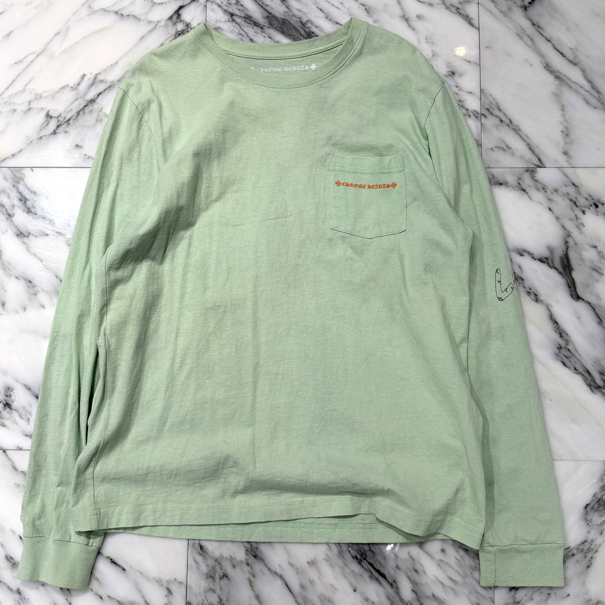 CHROME HEARTS × MATTY BOY 2019SS PPO SEAFORM GRN Long Sleeve Tee Size L クロムハーツ × マッティボーイ PPO シーフォーム グリーン ロングスリーブTシャツ サイズL