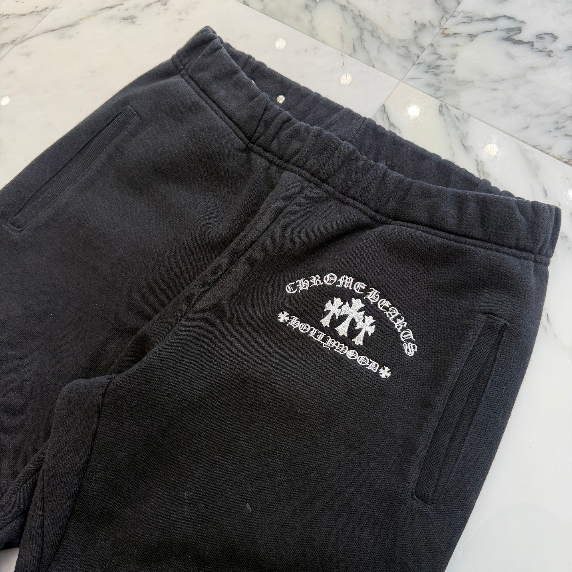 CHROME HEARTS King Taco 3 Cemetery Cross Embroidery Sweat Long Pants Size M クロムハーツ キングタコ 3セメタリークロス 刺繍 スウェットロングパンツ サイズM