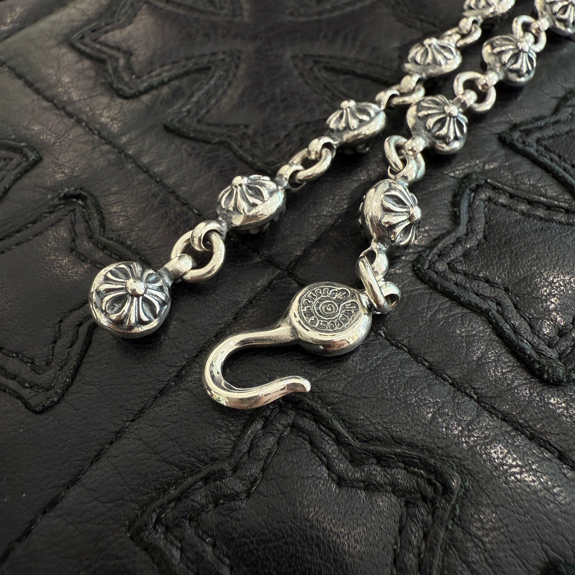CHROME HEARTS CH Cross Pendant Small with Cross Ball Necklace クロムハーツ CHクロス ペンダント スモール ウィズ クロスボール ネックレス
