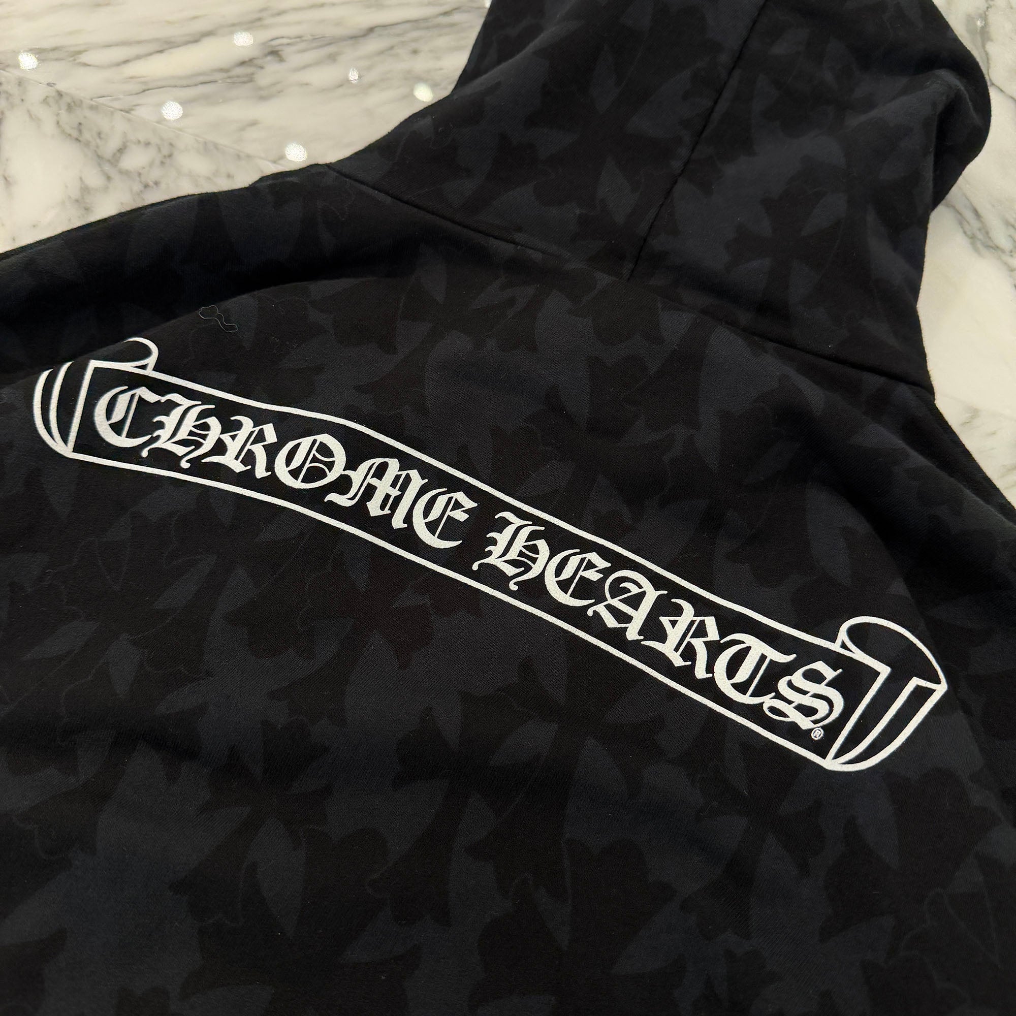 CHROME HEARTS 2024SS Graveyard Cemetery Cross Pullover Hoodie Size M クロムハーツ グレイブヤード セメタリークロス プルオーバーフーディ サイズM