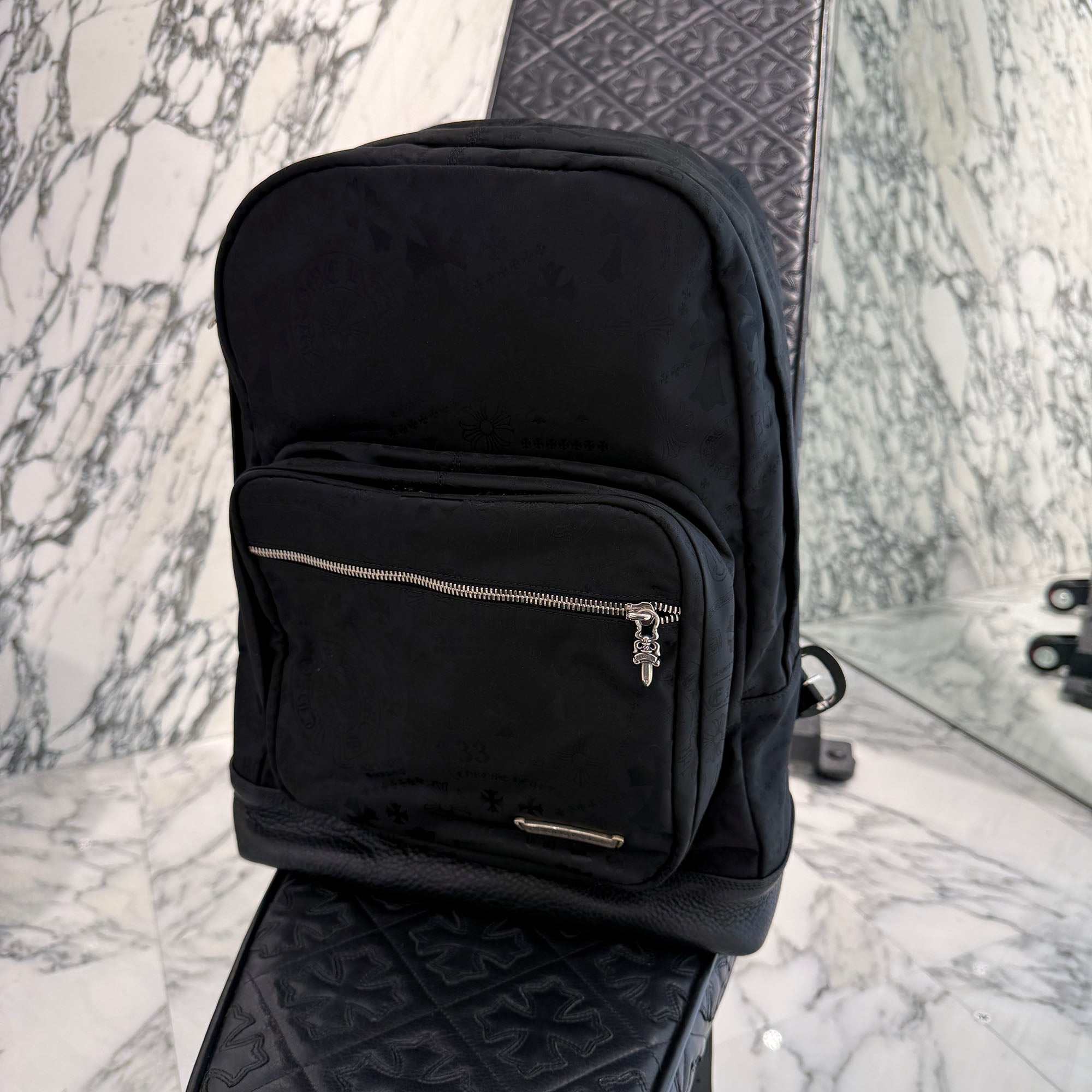 CHROME HEARTS 7th Grade Nylon Multi Logo Stencil Backpack クロムハーツ セブンスグレード ナイロン マルチ ロゴ ステンシル バックパック