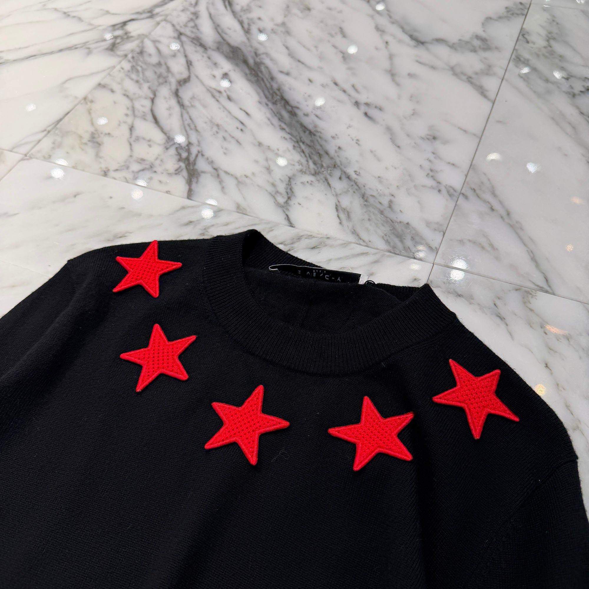GIVENCHY 2015AW Star Patch Wool Knit Sweater 15F 7506 503