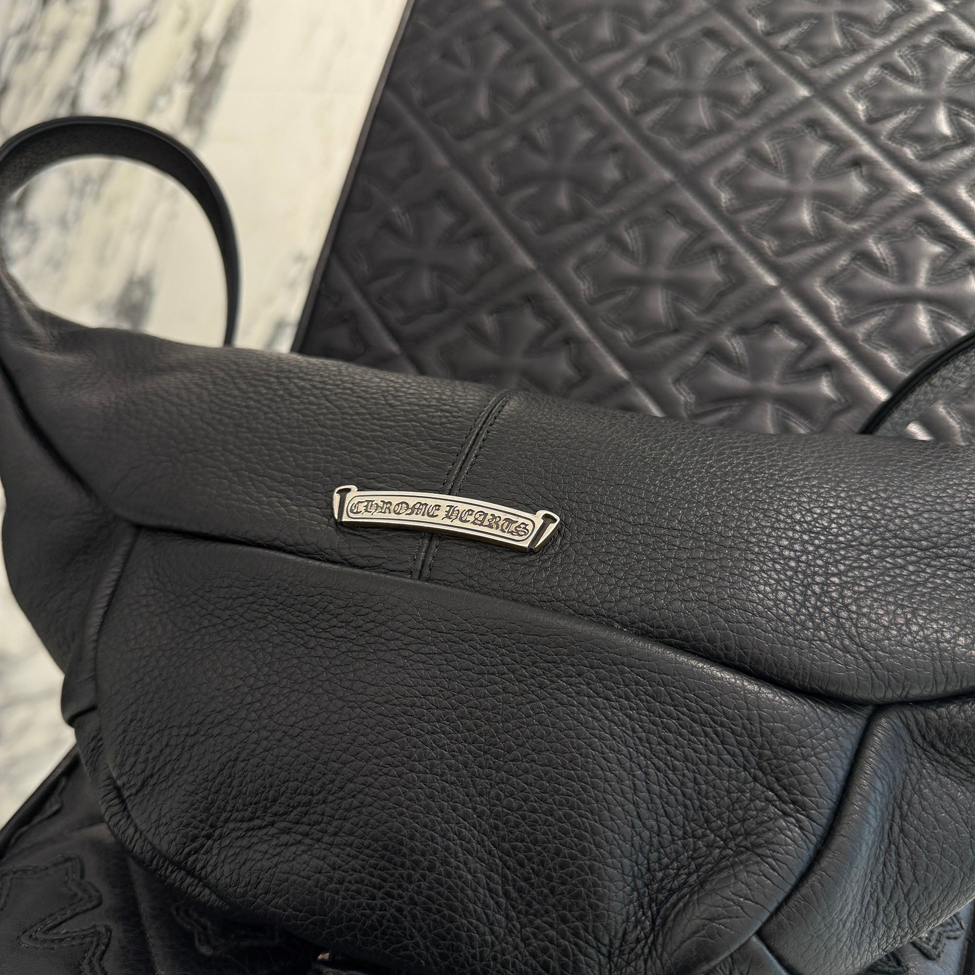 CHROME HEARTS 1 SNAT PACK LEATHER WAIST BAG クロムハーツ 1スナットパック レザー ウェストバッグ