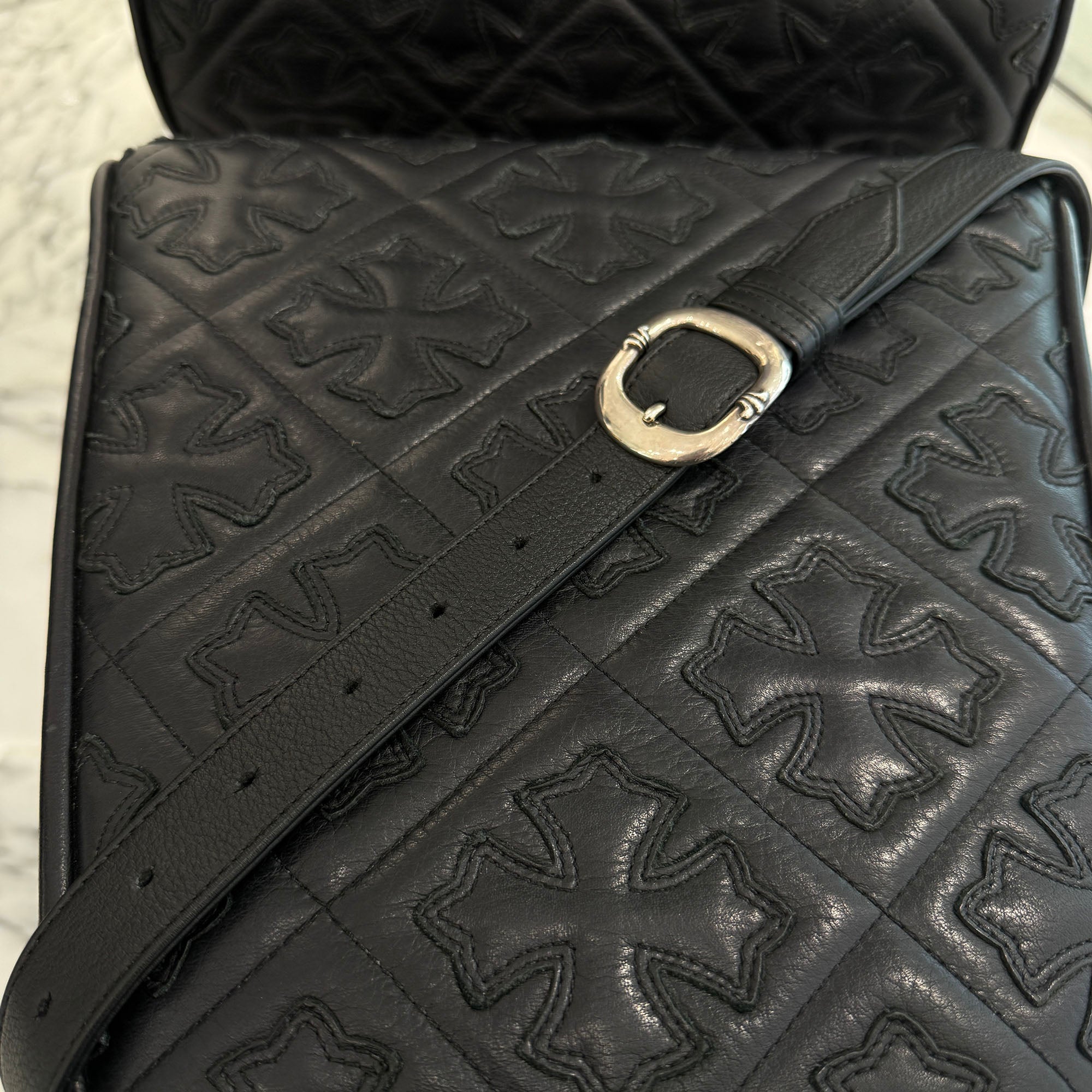 CHROME HEARTS 1 SNAT PACK LEATHER WAIST BAG クロムハーツ 1スナットパック レザー ウェストバッグ