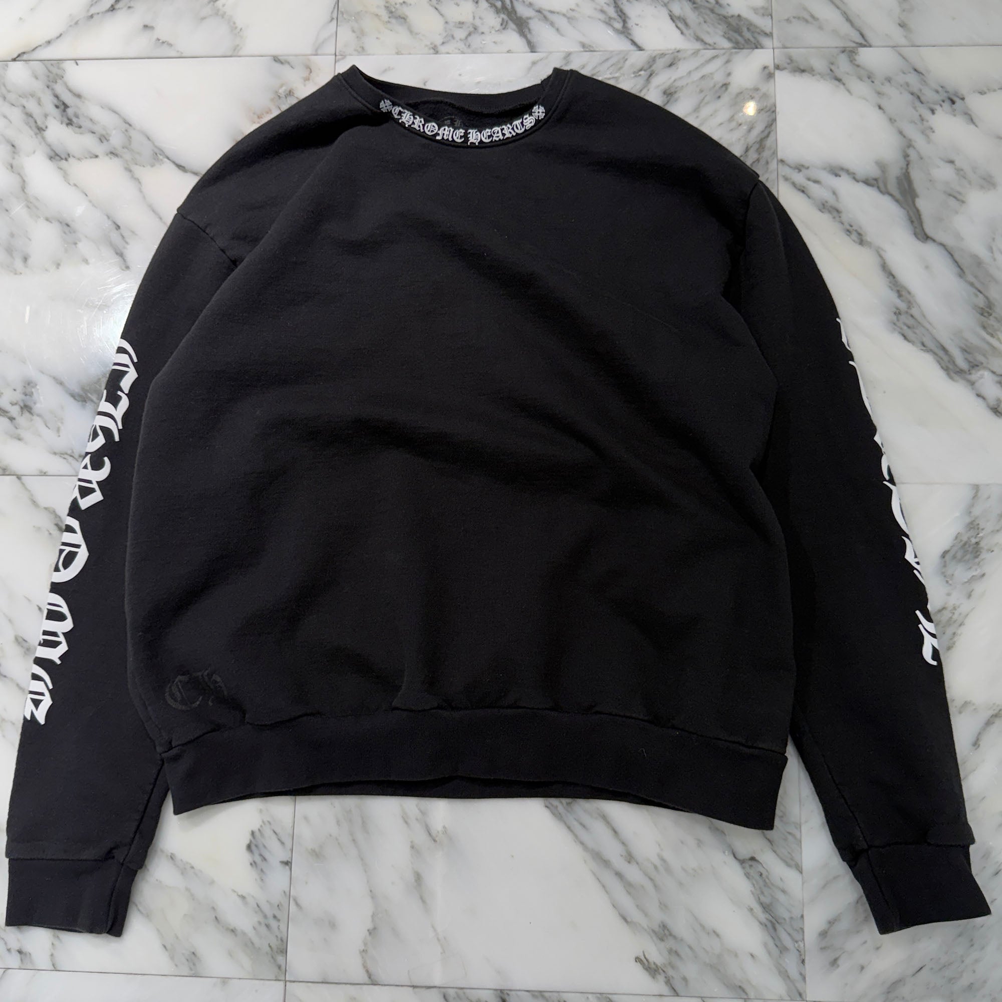 CHROME HEARTS Neck Logo Crewneck Sweat Shirt Size M クロムハーツ ネックロゴ クルーネック スウェットシャツ サイズM