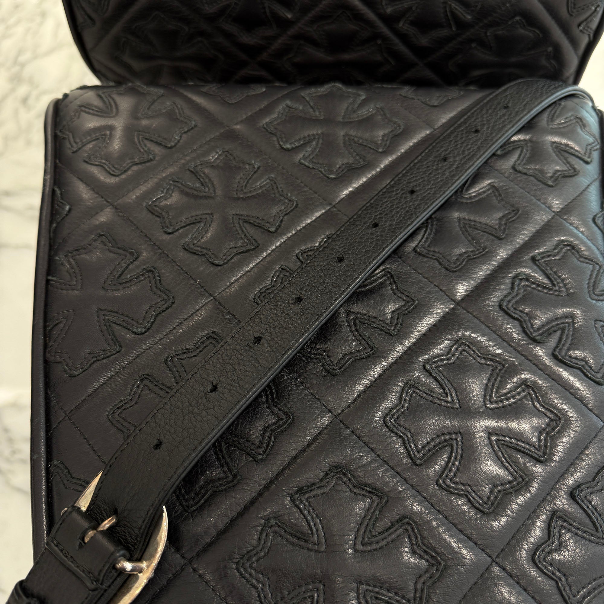 CHROME HEARTS 1 SNAT PACK LEATHER WAIST BAG クロムハーツ 1スナットパック レザー ウェストバッグ