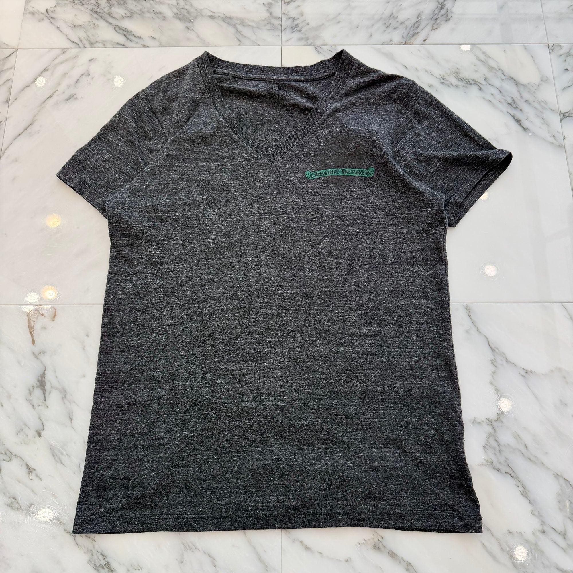 CHROME HEARTS OLD CH Plus Horseshoe Print V Neck Tee Size L クロムハーツ オールド CHプラス ホースシュー プリント Vネック Tシャツ サイズL