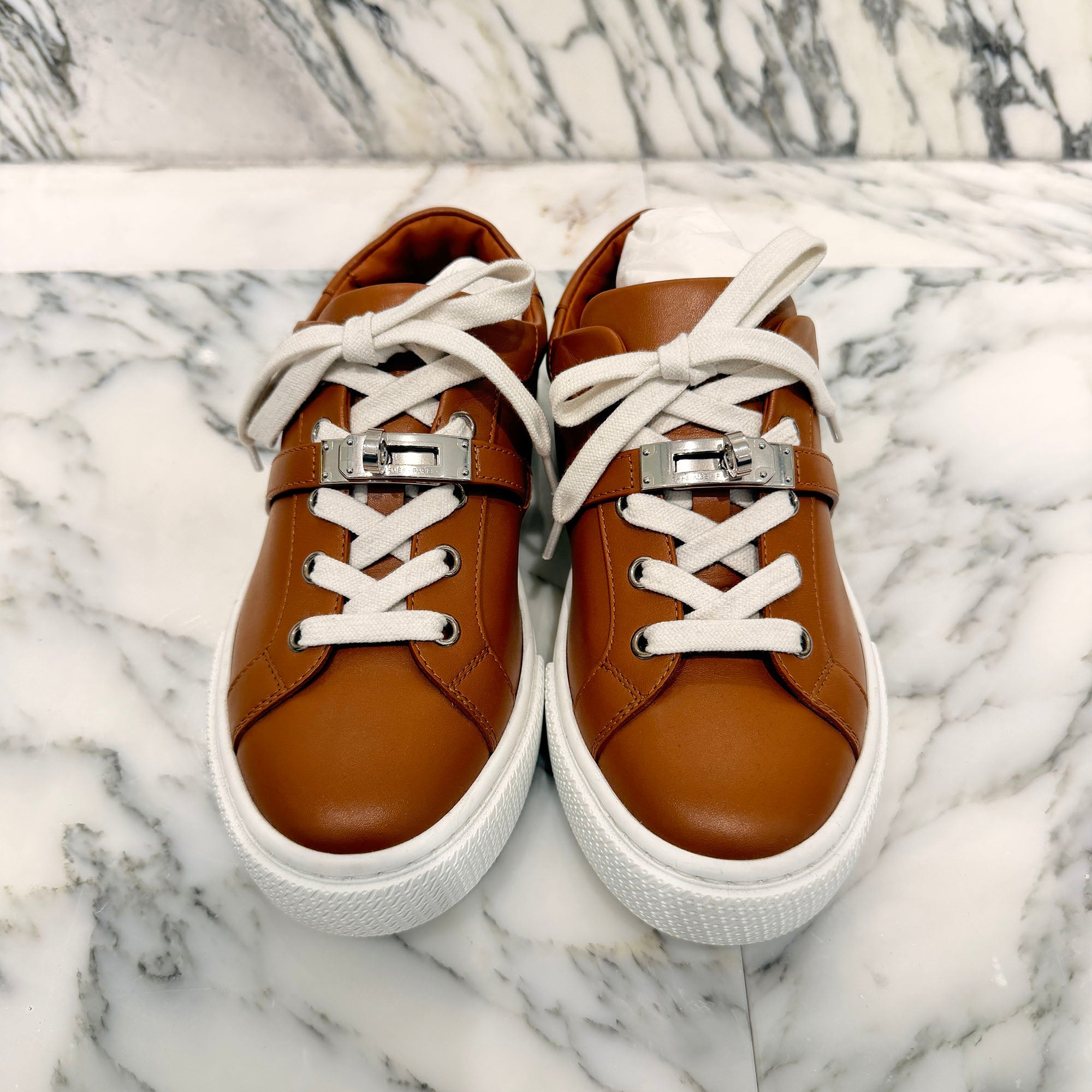 HERMES Sneakers "DAY" RG212256Z Size 35 1/2 (23.0cm～23.5cm) エルメス スニーカー "デイ" ナチュラル サイズ35 1/2 (23.0cm～23.5cm)