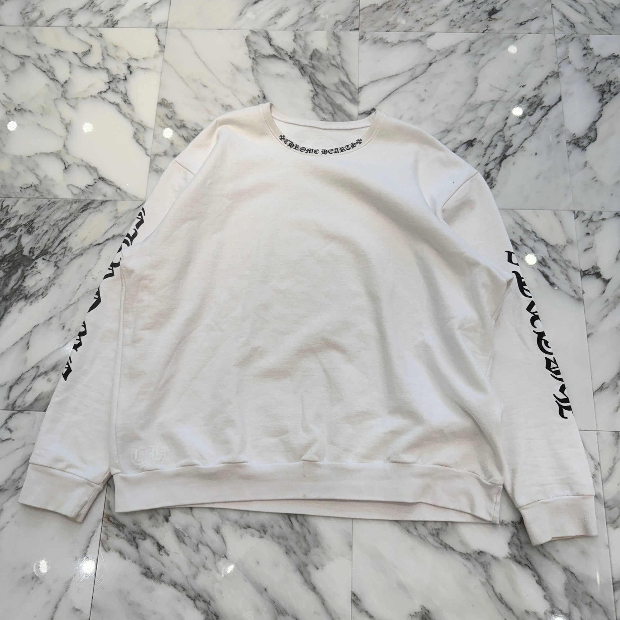 CHROME HEARTS Neck Logo Crewneck Sweatshirt Size XL クロムハーツ ネックロゴ クルーネック スウェットシャツ サイズXL