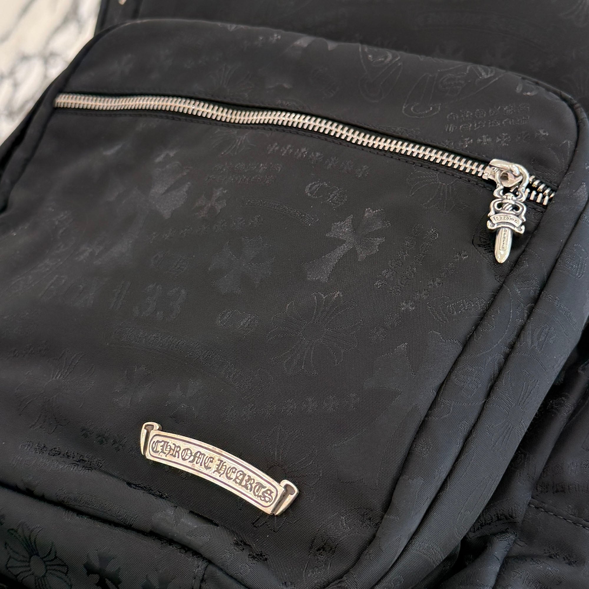 CHROME HEARTS 7th Grade Nylon Multi Logo Stencil Backpack クロムハーツ セブンスグレード ナイロン マルチ ロゴ ステンシル バックパック