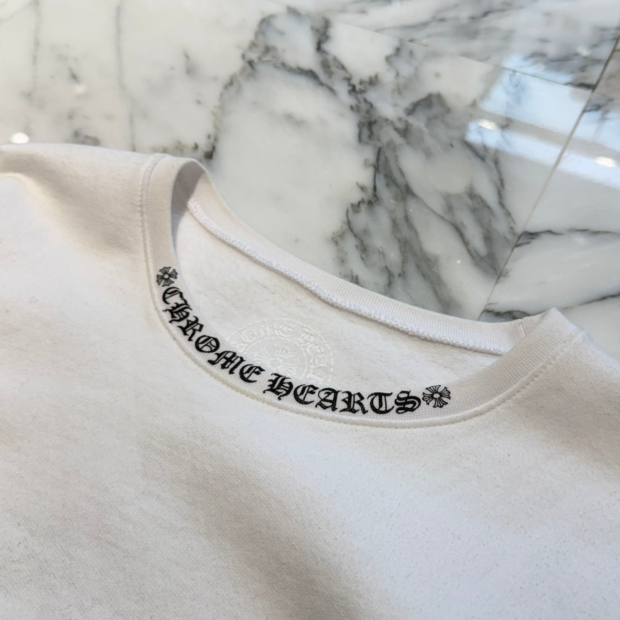 CHROME HEARTS Neck Logo Crewneck Sweatshirt Size XL クロムハーツ ネックロゴ クルーネック スウェットシャツ サイズXL