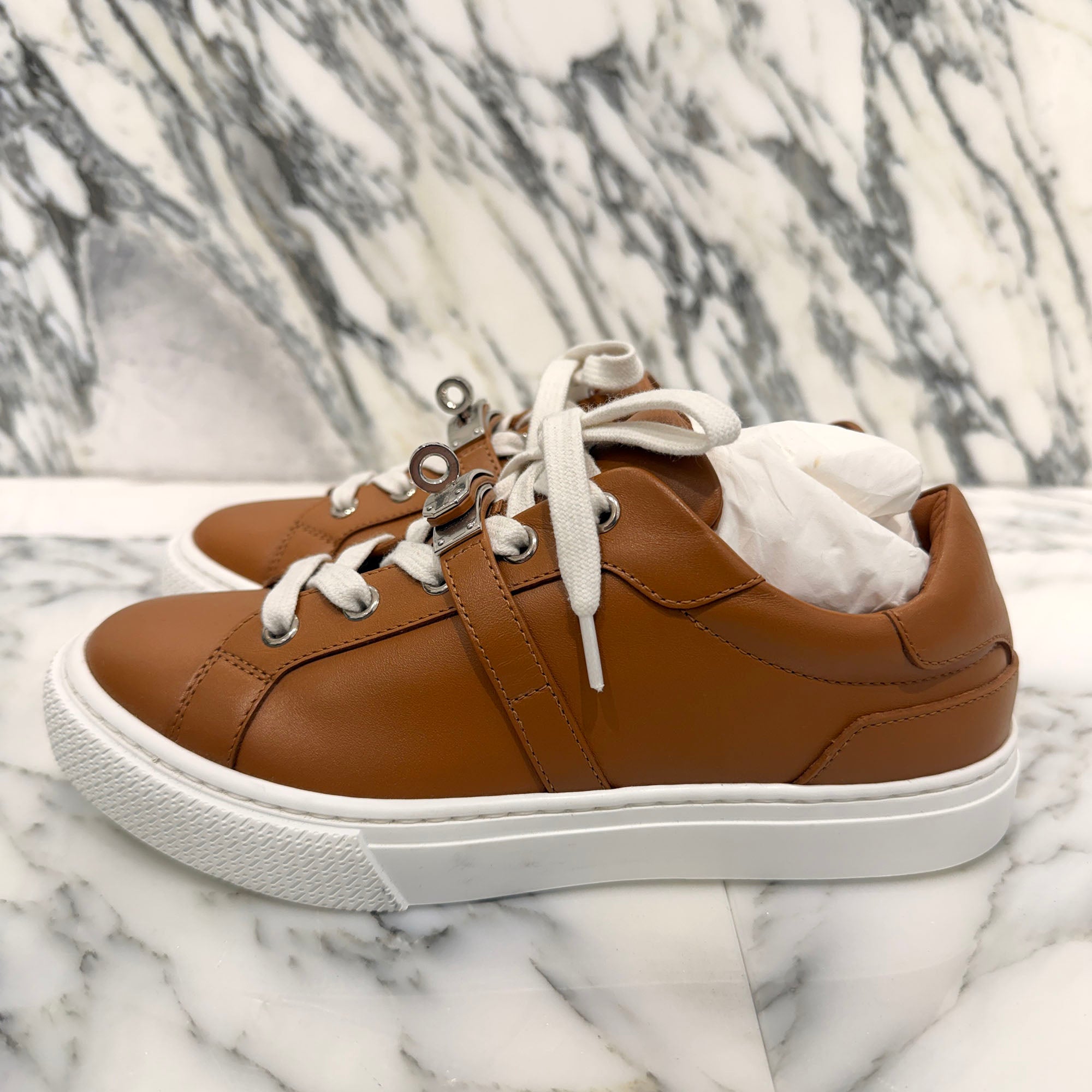 HERMES Sneakers "DAY" RG212256Z Size 35 1/2 (23.0cm～23.5cm) エルメス スニーカー "デイ" ナチュラル サイズ35 1/2 (23.0cm～23.5cm)