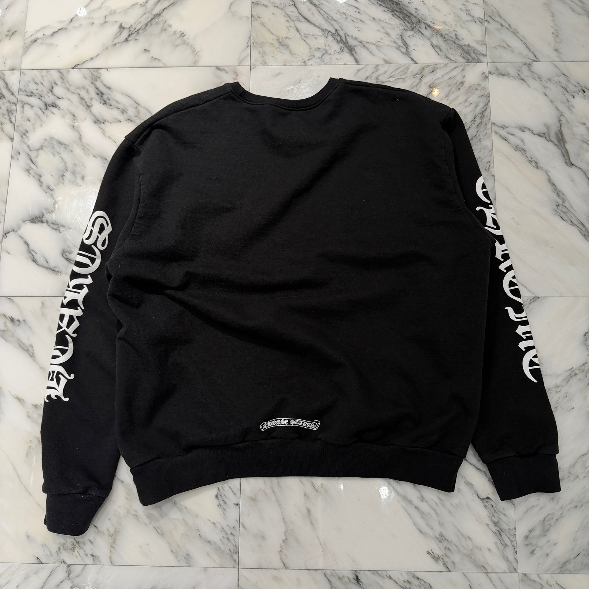 CHROME HEARTS Neck Logo Crewneck Sweat Shirt Size M クロムハーツ ネックロゴ クルーネック スウェットシャツ サイズM