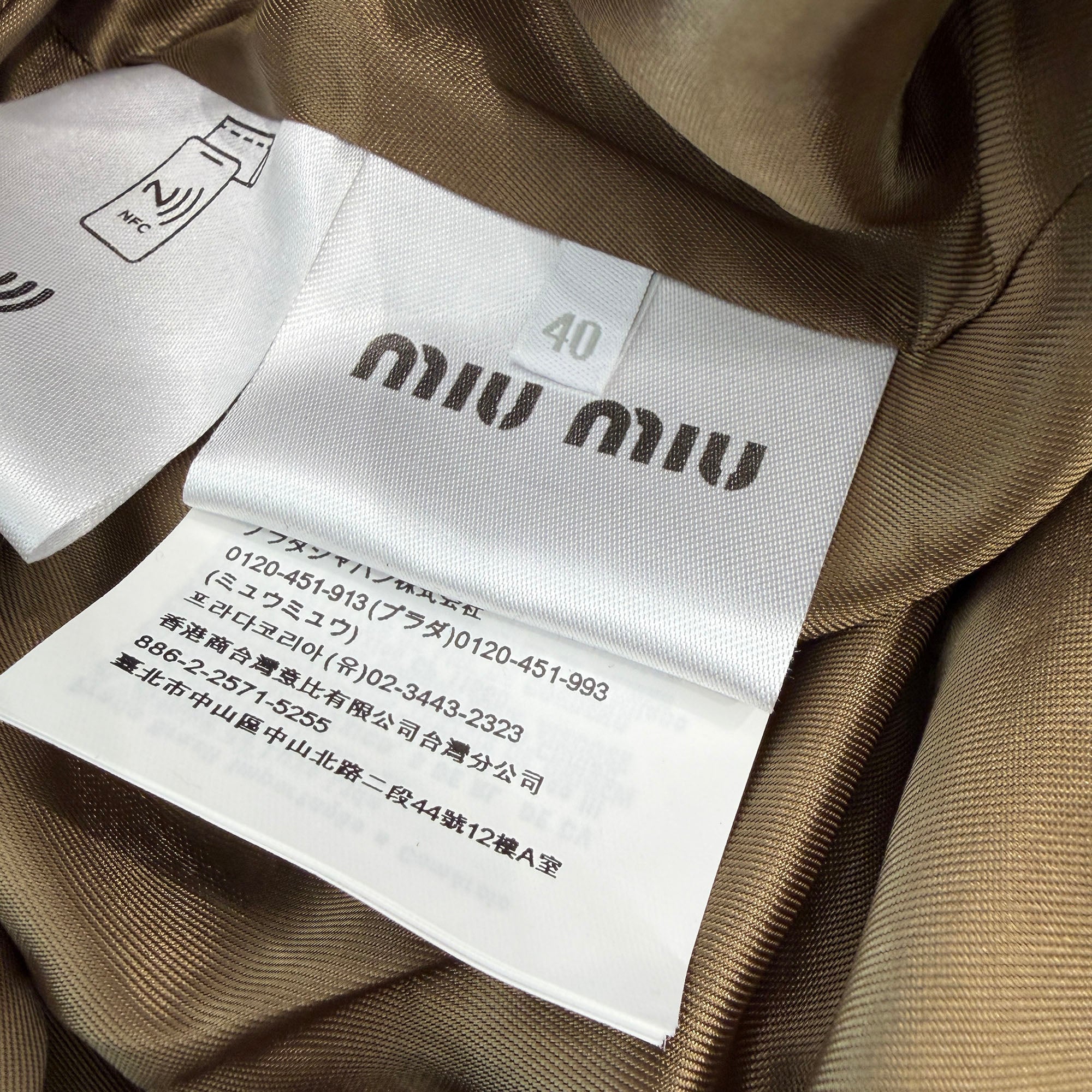 MIU MIU 2024AW Logo Patch Zip Up Gabardine Blouson ML1014 S000