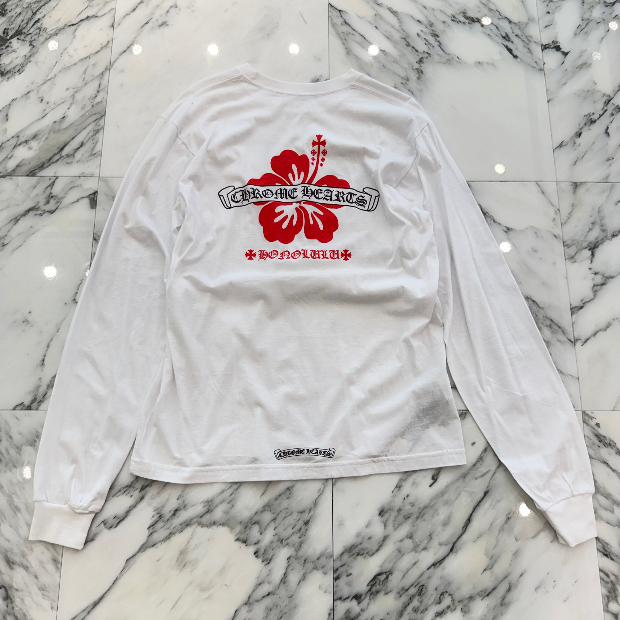 CHROME HEARTS Honolulu Limited Back Scroll Logo L/S Tee Size L クロムハーツ ホノルル限定バックスクロールロゴロングスリーブTシャツ サイズL