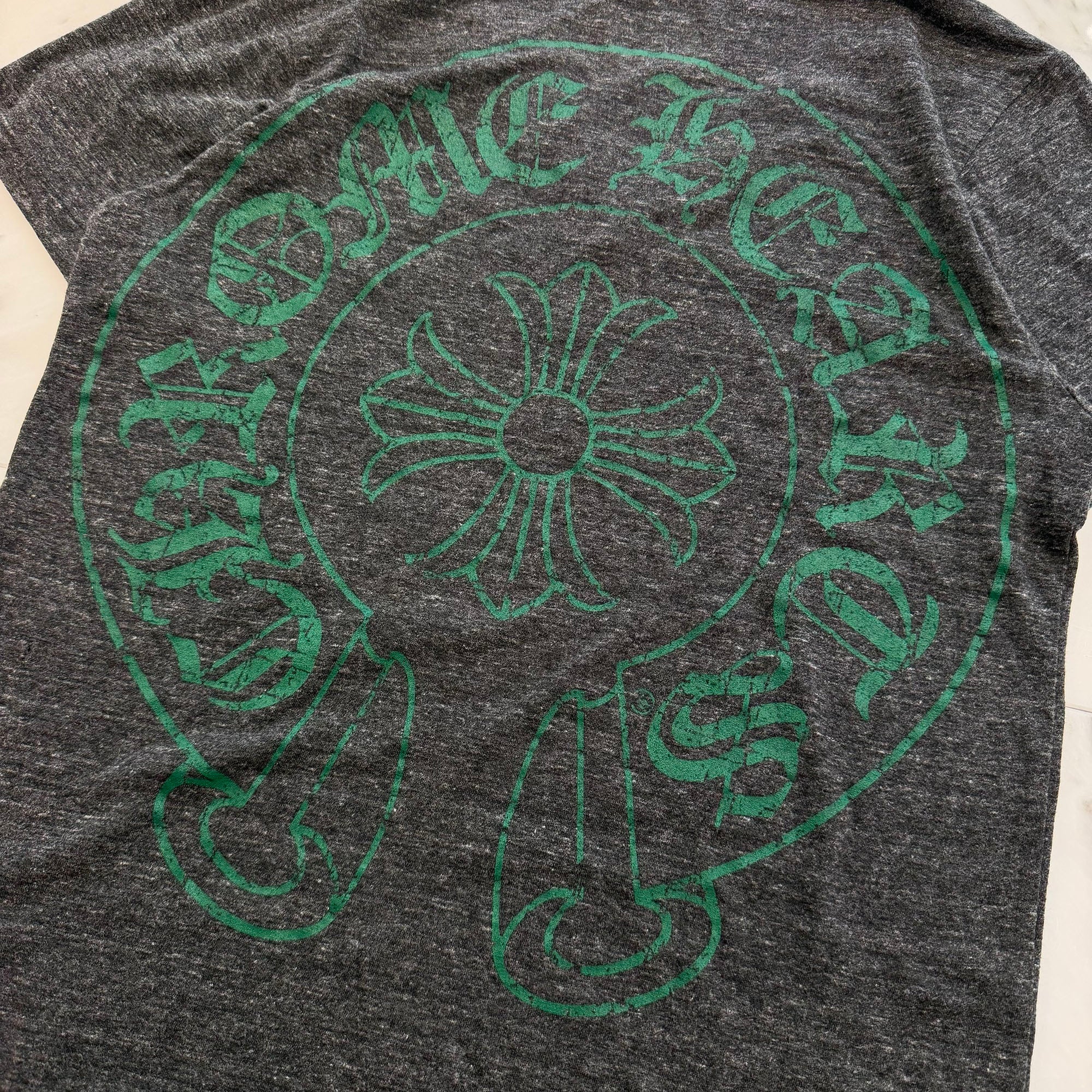CHROME HEARTS OLD CH Plus Horseshoe Print V Neck Tee Size L クロムハーツ オールド CHプラス ホースシュー プリント Vネック Tシャツ サイズL