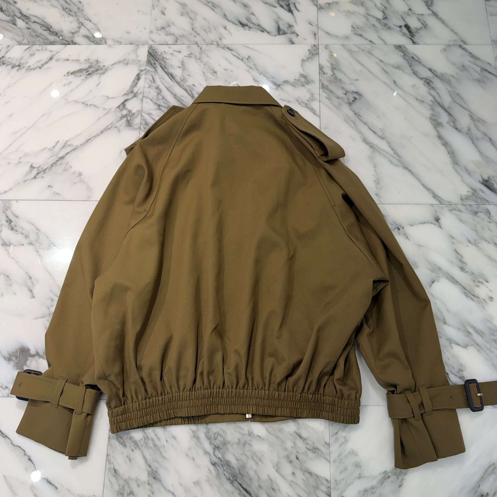 MIU MIU 2024AW Logo Patch Zip Up Gabardine Blouson ML1014 S000