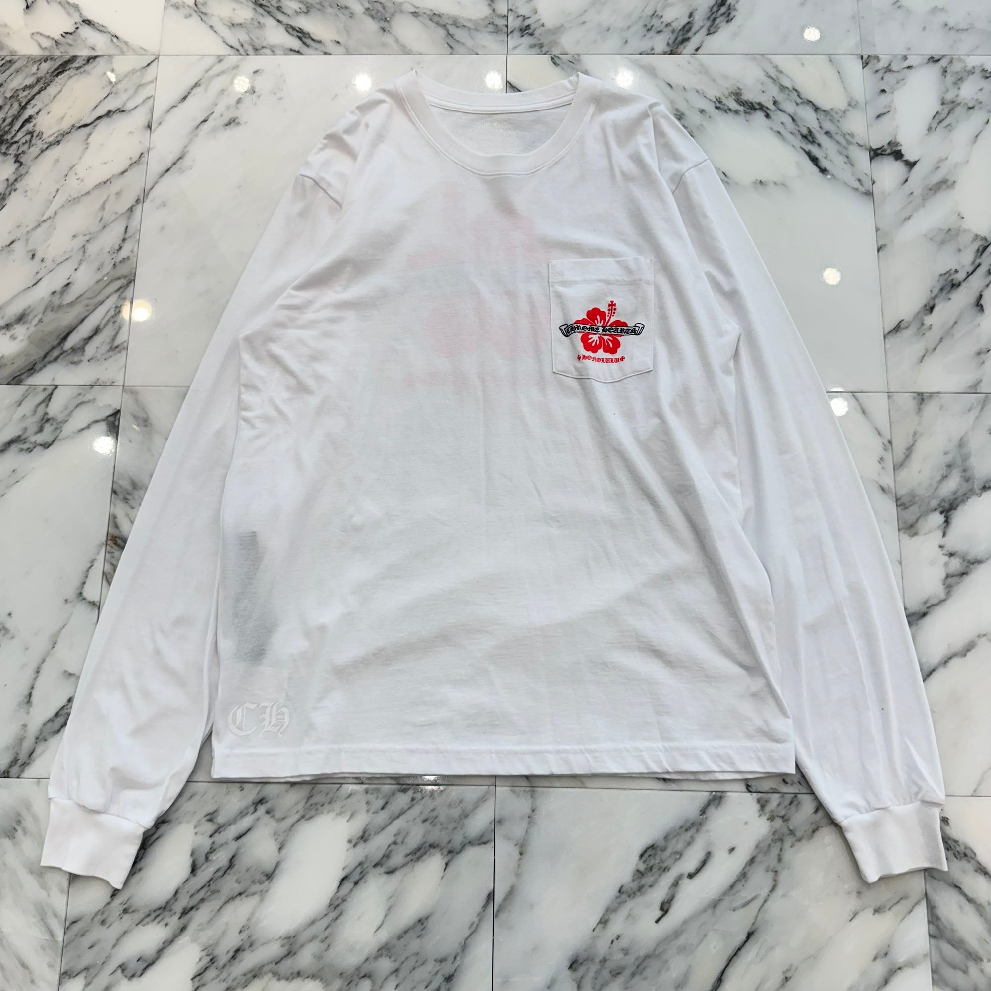 CHROME HEARTS Honolulu Limited Back Scroll Logo Long Sleeve Tee Size L クロムハーツ ホノルル限定 バックスクロールロゴ ロングスリーブTシャツ サイズL