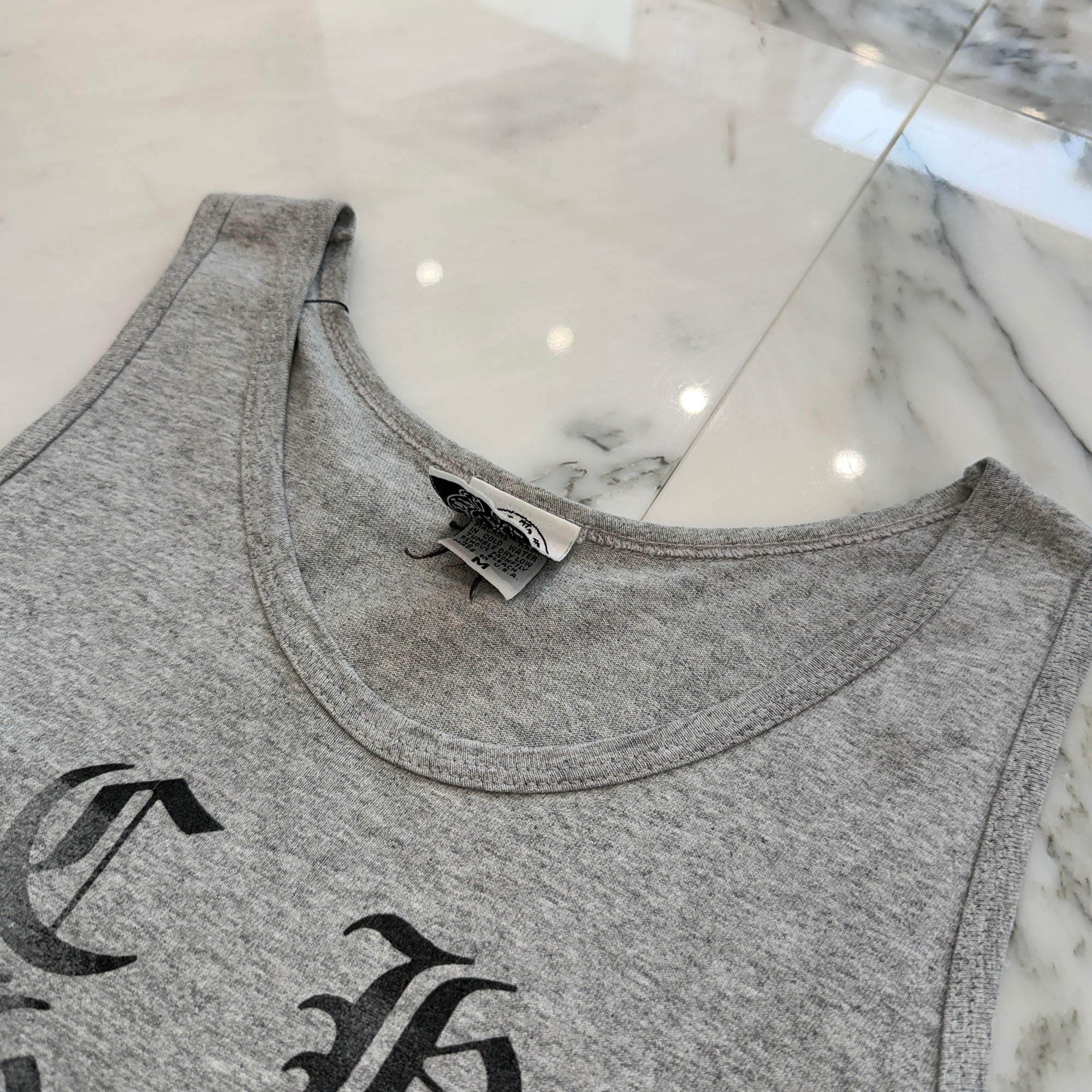 CHROME HEARTS OLD Script Logo Print Tank Top Size M クロムハーツ オールド スクリプトロゴ プリントタンクトップ サイズM