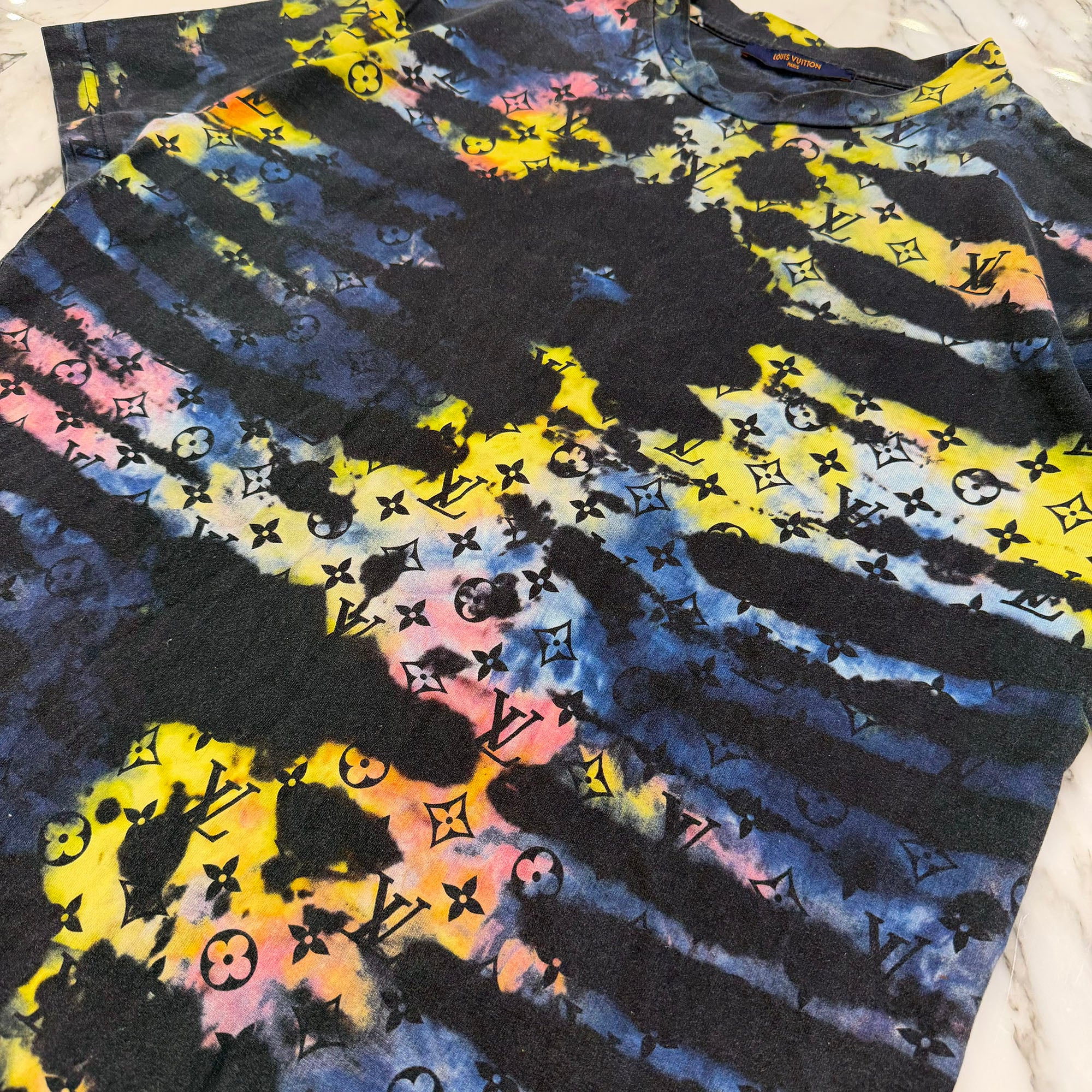LOUIS VUITTON 2021AW Tie Dye Monogram Cotton Tee HLY31W Size L ルイヴィトン タイダイ モノグラム コットンTシャツ サイズL
