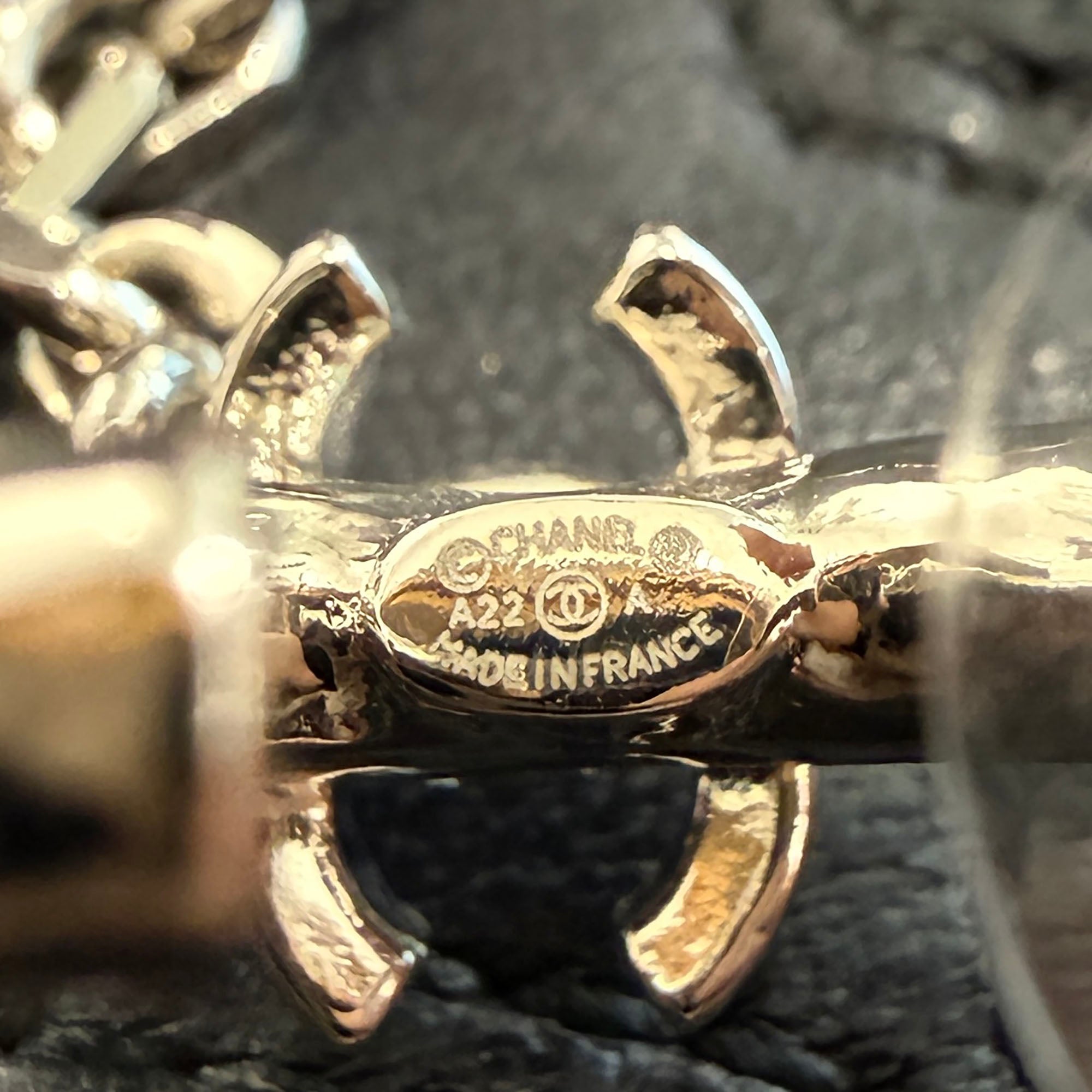 CHANEL A22A Double Coco Mark Chain Earrings and Ear Cuffs シャネル A22A ダブルココマーク チェーン ピアス＆イヤーカフ