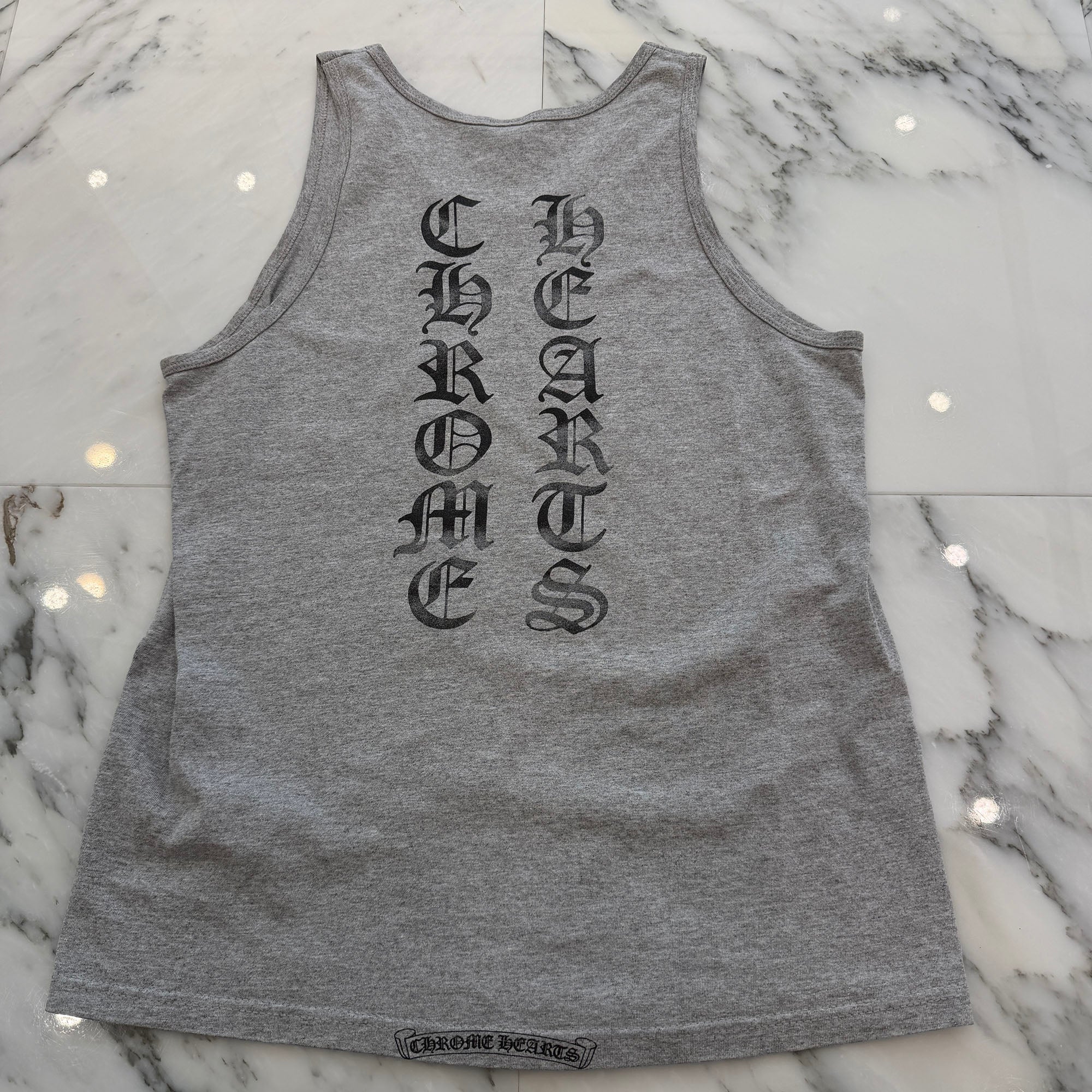 CHROME HEARTS OLD Script Logo Print Tank Top Size M クロムハーツ オールド スクリプトロゴ プリントタンクトップ サイズM