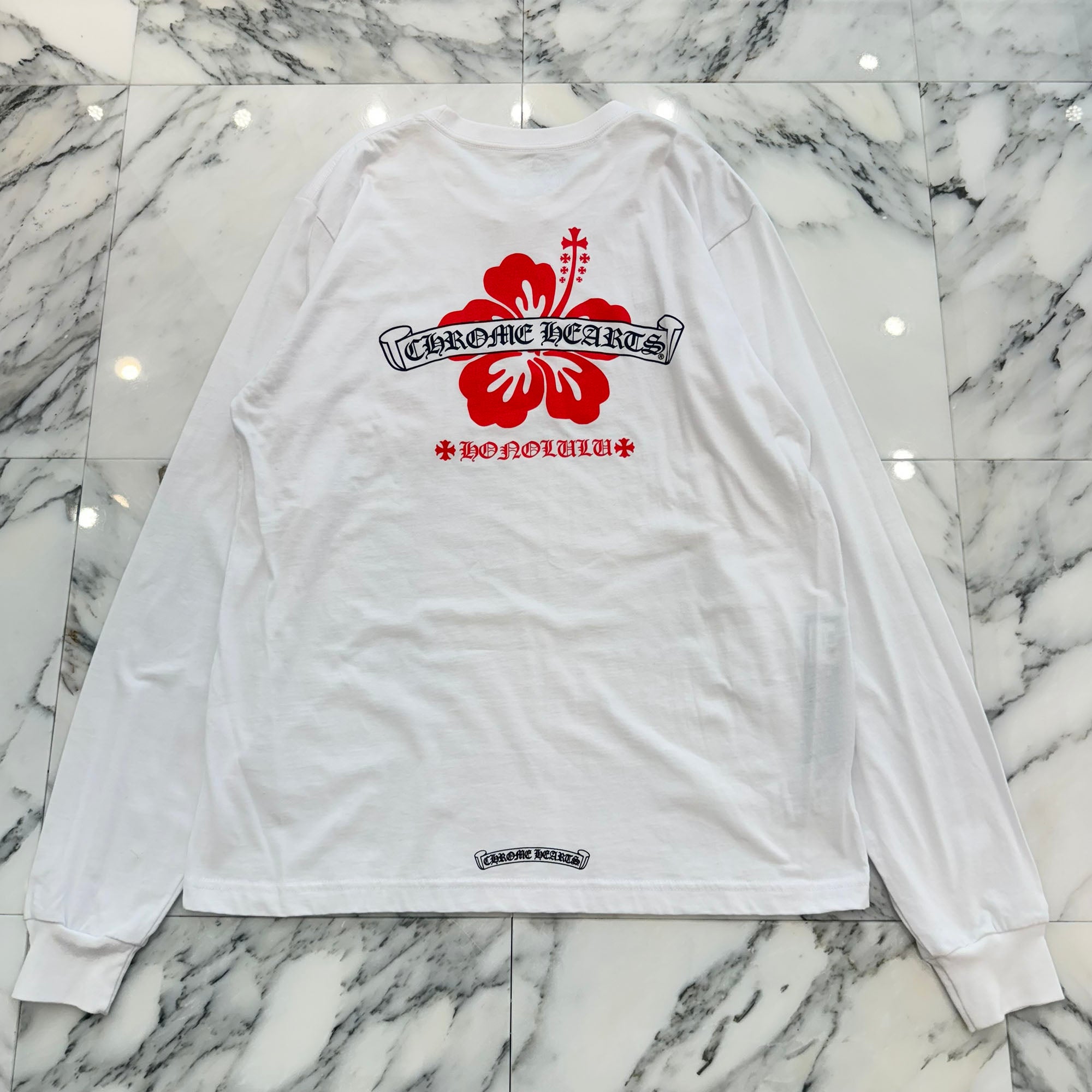 CHROME HEARTS Honolulu Limited Back Scroll Logo Long Sleeve Tee Size L クロムハーツ ホノルル限定 バックスクロールロゴ ロングスリーブTシャツ サイズL