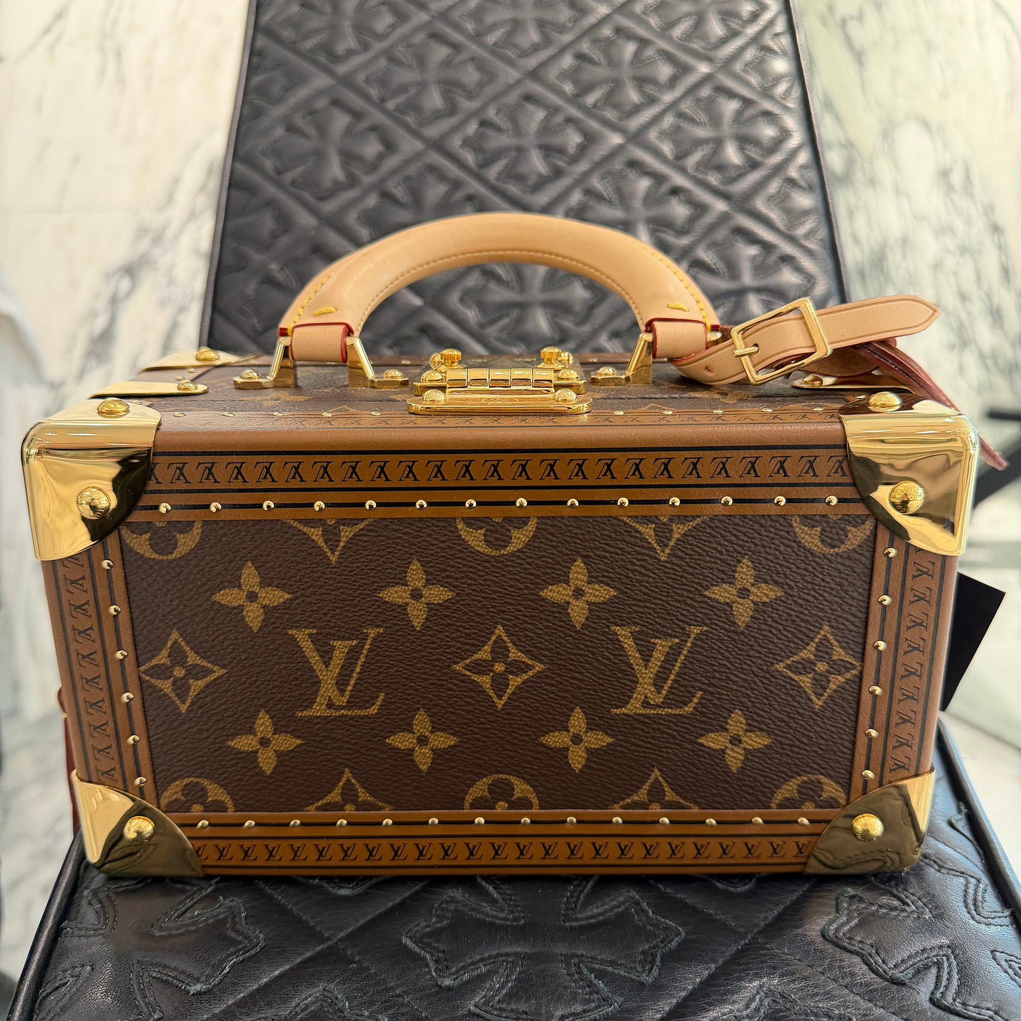 LOUIS VUITTON Petite Monogram Valise Trunk Shoulder Bag M20468 ルイヴィトン プティット モノグラム ヴァリーズ トランク ショルダーバッグ