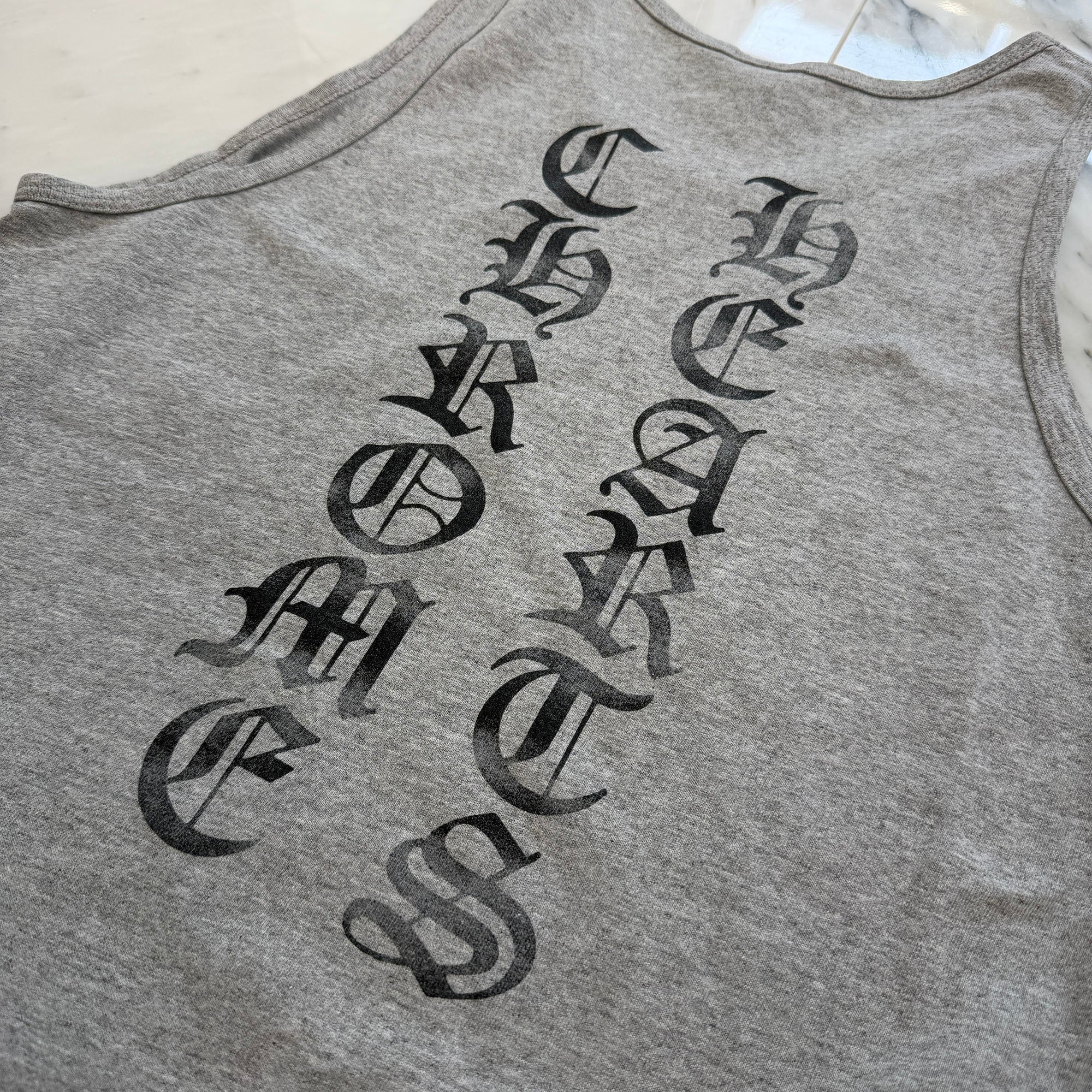 CHROME HEARTS OLD Script Logo Print Tank Top Size M クロムハーツ オールド スクリプトロゴ プリントタンクトップ サイズM