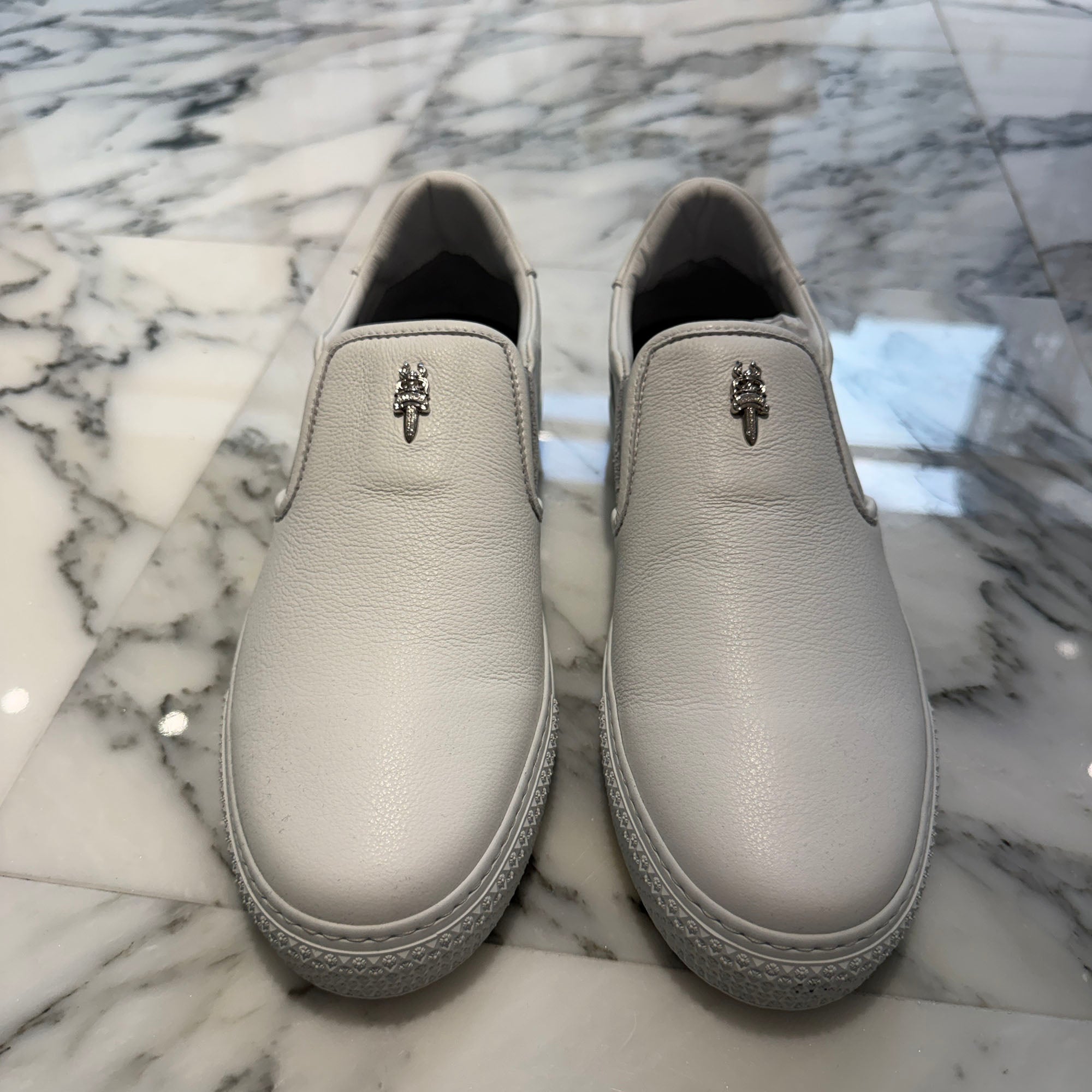 CHROME HEARTS CH Plus Leather Patch Dagger Slip On Size 43（27.5cm～28.0cm） クロムハーツ CHプラス レザーパッチ ダガー スリッポン サイズ43（27.5cm～28.0cm）