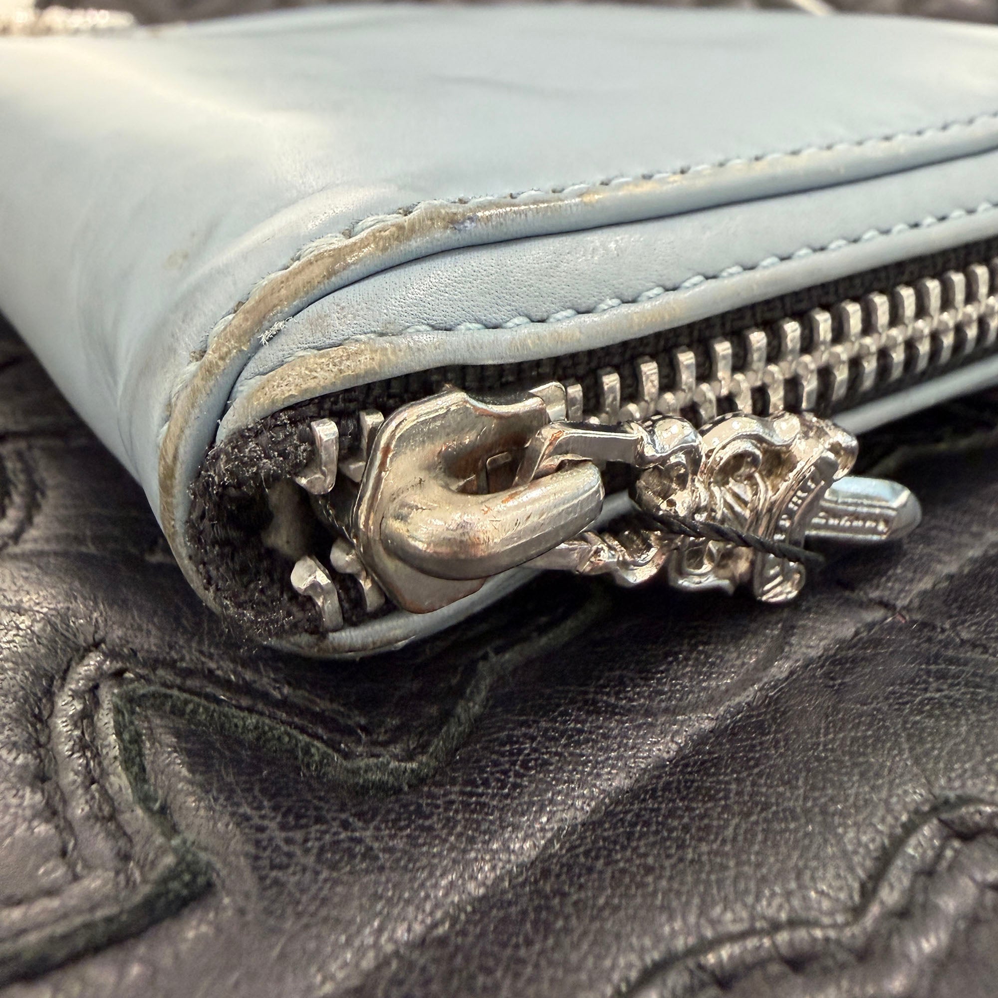 CHROME HEARTS Filigree Plus Leather Patch Round Zip Wallet クロムハーツ フィリグリープラス レザーパッチ ウォレット