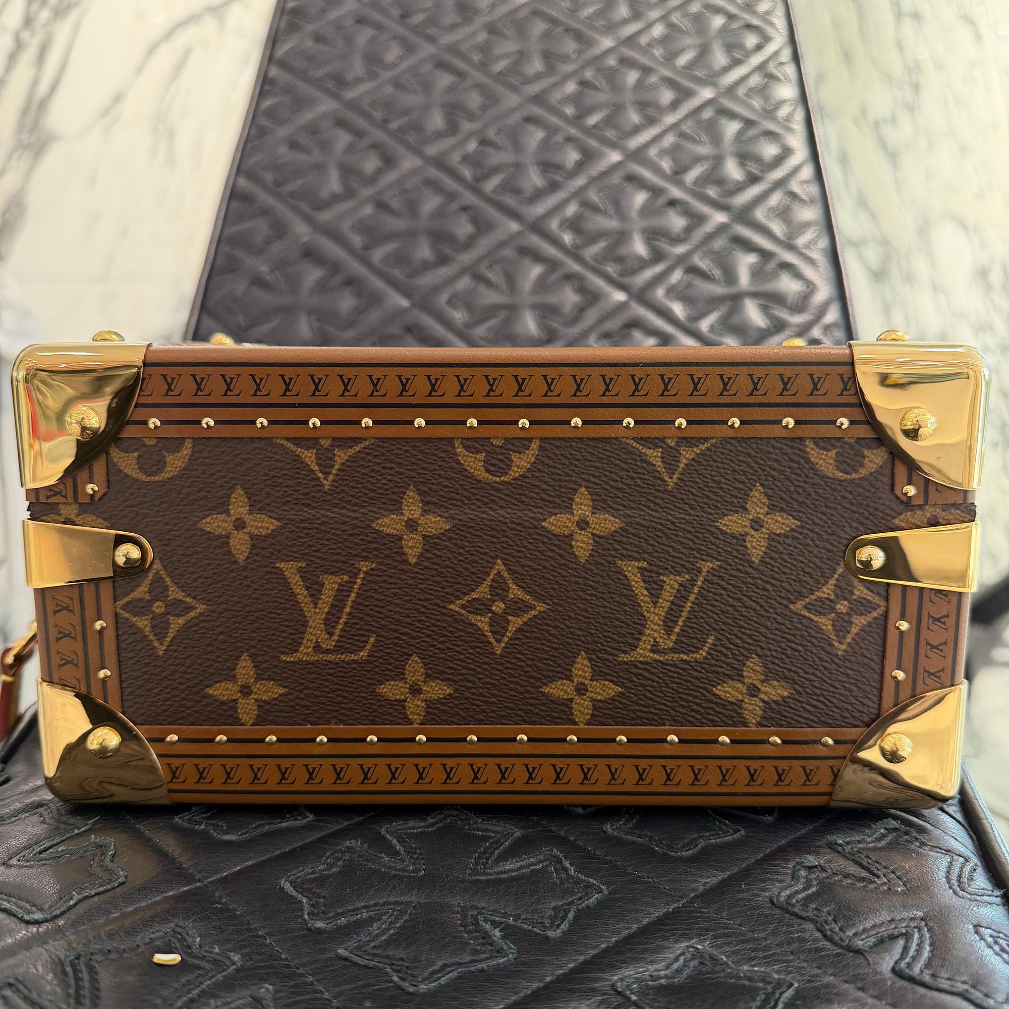 LOUIS VUITTON Petite Monogram Valise Trunk Shoulder Bag M20468 ルイヴィトン プティット モノグラム ヴァリーズ トランク ショルダーバッグ
