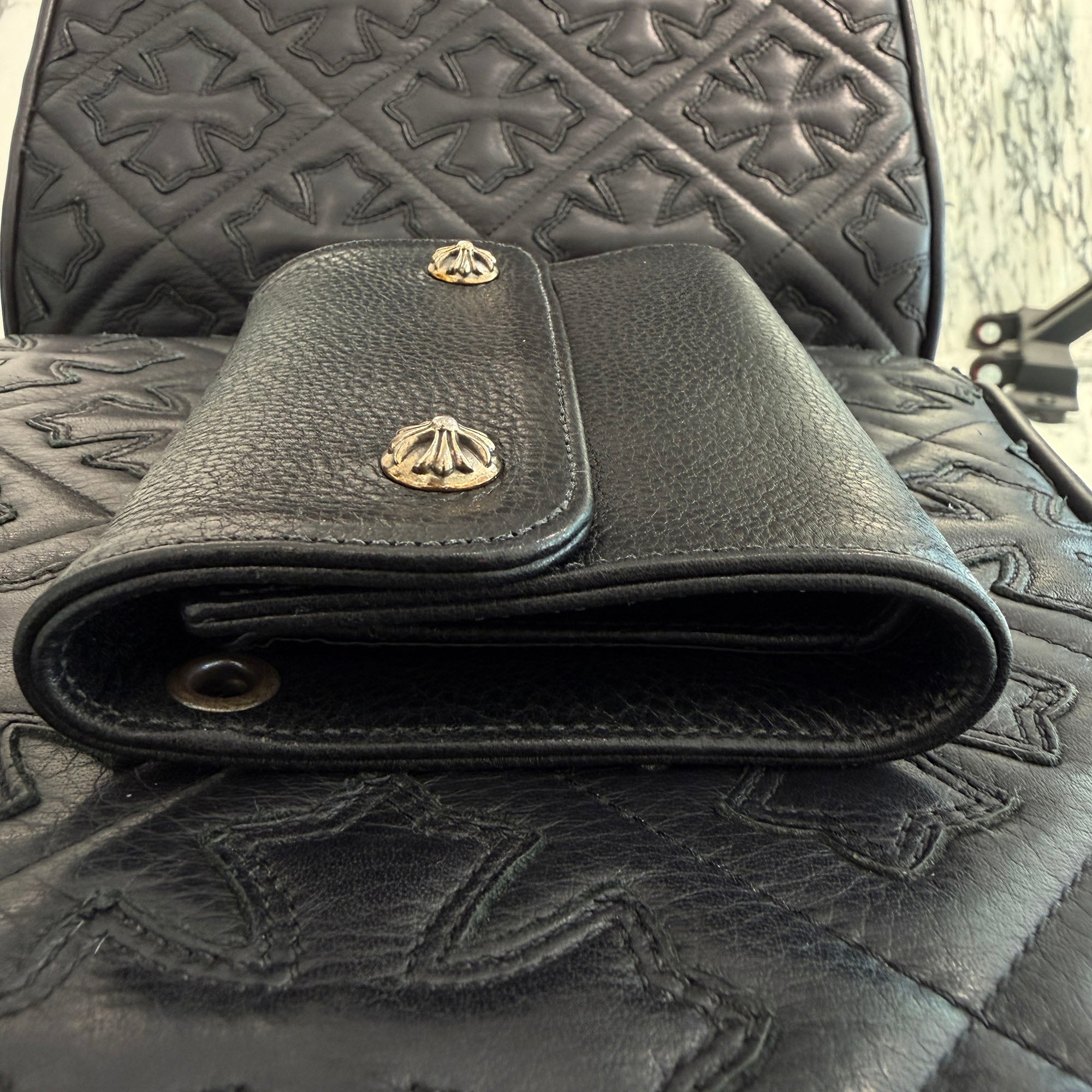 CHROME HEARTS Wave Mini Cross Ball Wallet クロムハーツ ウェーブ ミニ クロスボール ウォレット