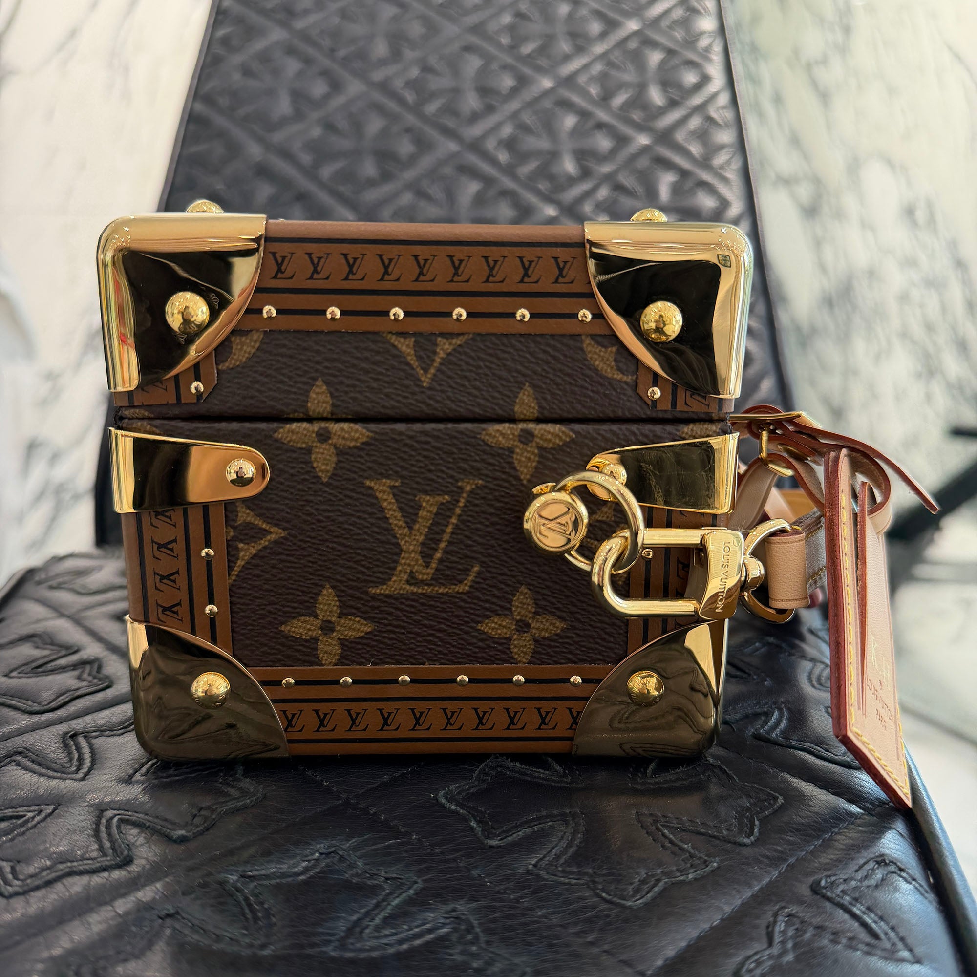 LOUIS VUITTON Petite Monogram Valise Trunk Shoulder Bag M20468 ルイヴィトン プティット モノグラム ヴァリーズ トランク ショルダーバッグ