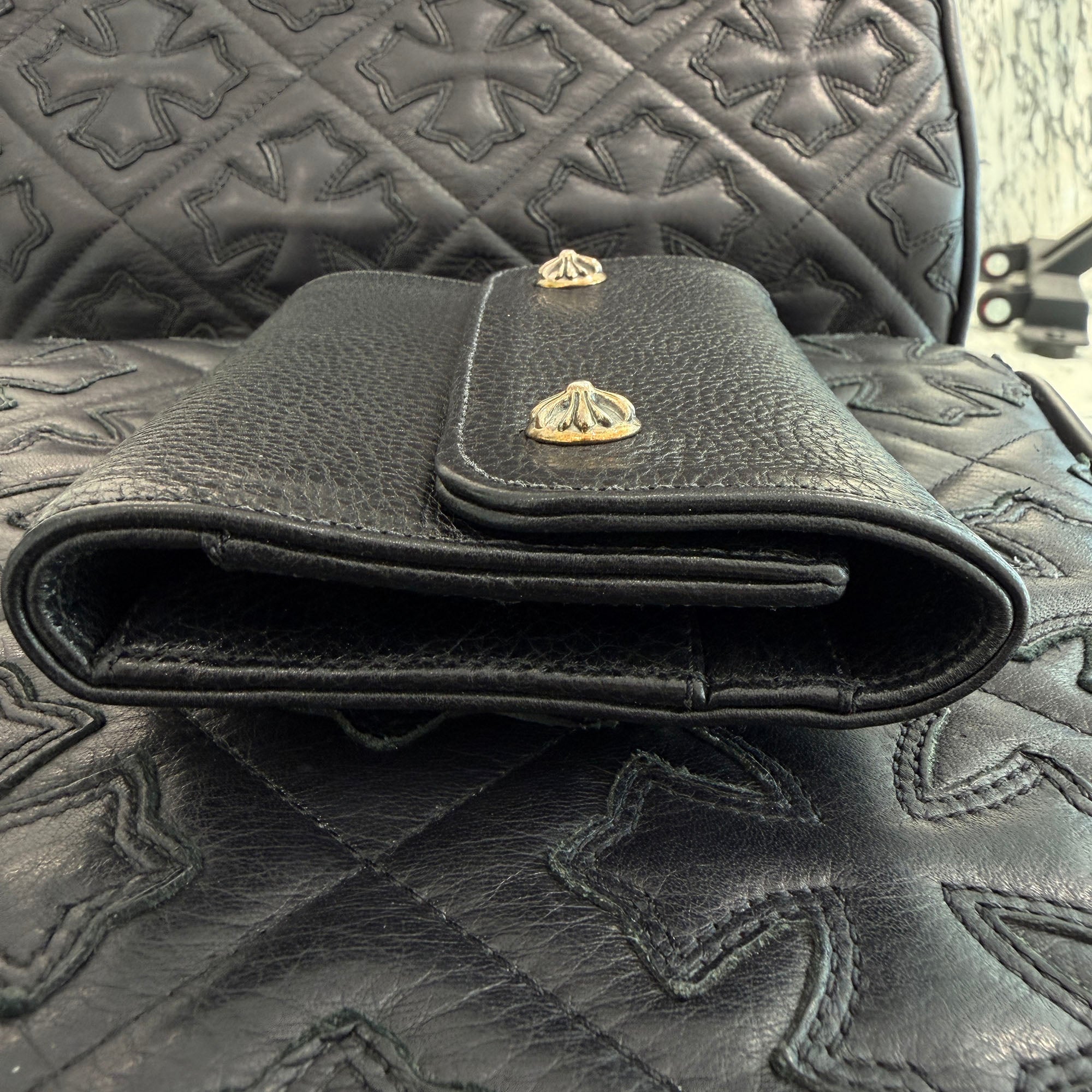 CHROME HEARTS Wave Mini Cross Ball Wallet クロムハーツ ウェーブ ミニ クロスボール ウォレット