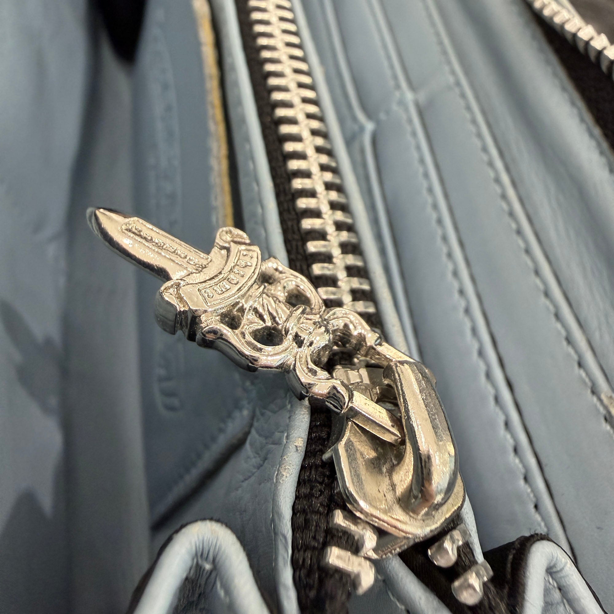 CHROME HEARTS Filigree Plus Leather Patch Round Zip Wallet クロムハーツ フィリグリープラス レザーパッチ ウォレット