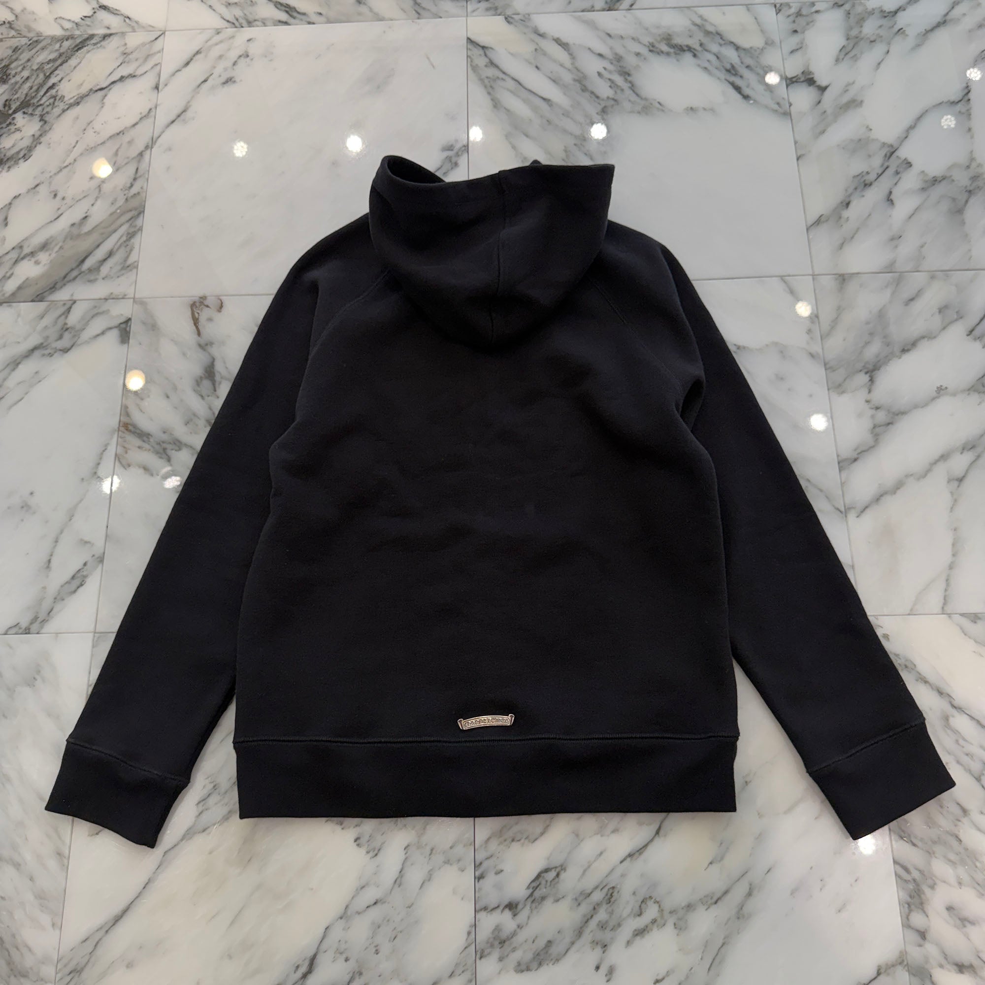 CHROME HEARTS Y NOT Cemetery Cross Leather Patch Zip Up Hoodie Size M クロムハーツ ワイノット セメタリークロスレザーパッチ ジップアップ フーディー サイズM