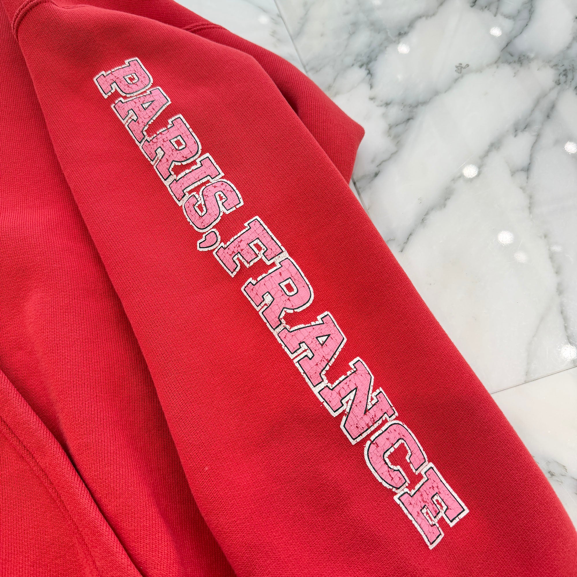 BALENCIAGA 2022SS Crack Print Over Sized Pullover Hoodie 674986 TLVJ2 Size 2 バレンシアガ クラックプリントオーバーサイズ プルオーバーパーカー サイズ2