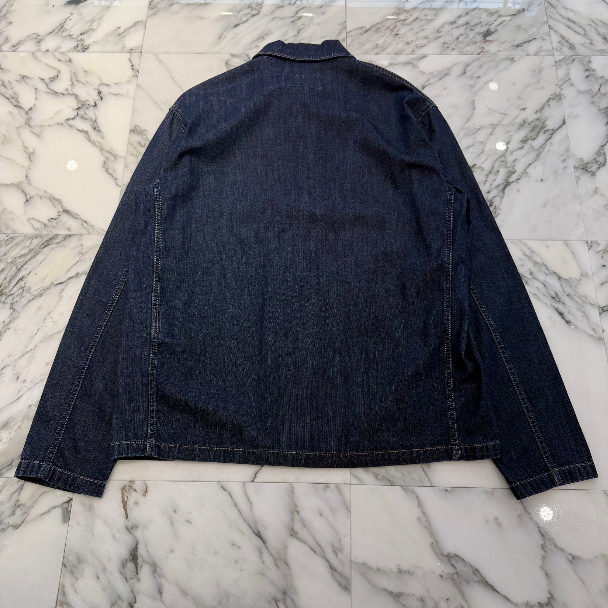 PRADA 2023AW Triangle Logo Oversize Denim Shirt GEB256 S00014PW Size M プラダ トライアングルロゴ オーバーサイズ デニムシャツ サイズM