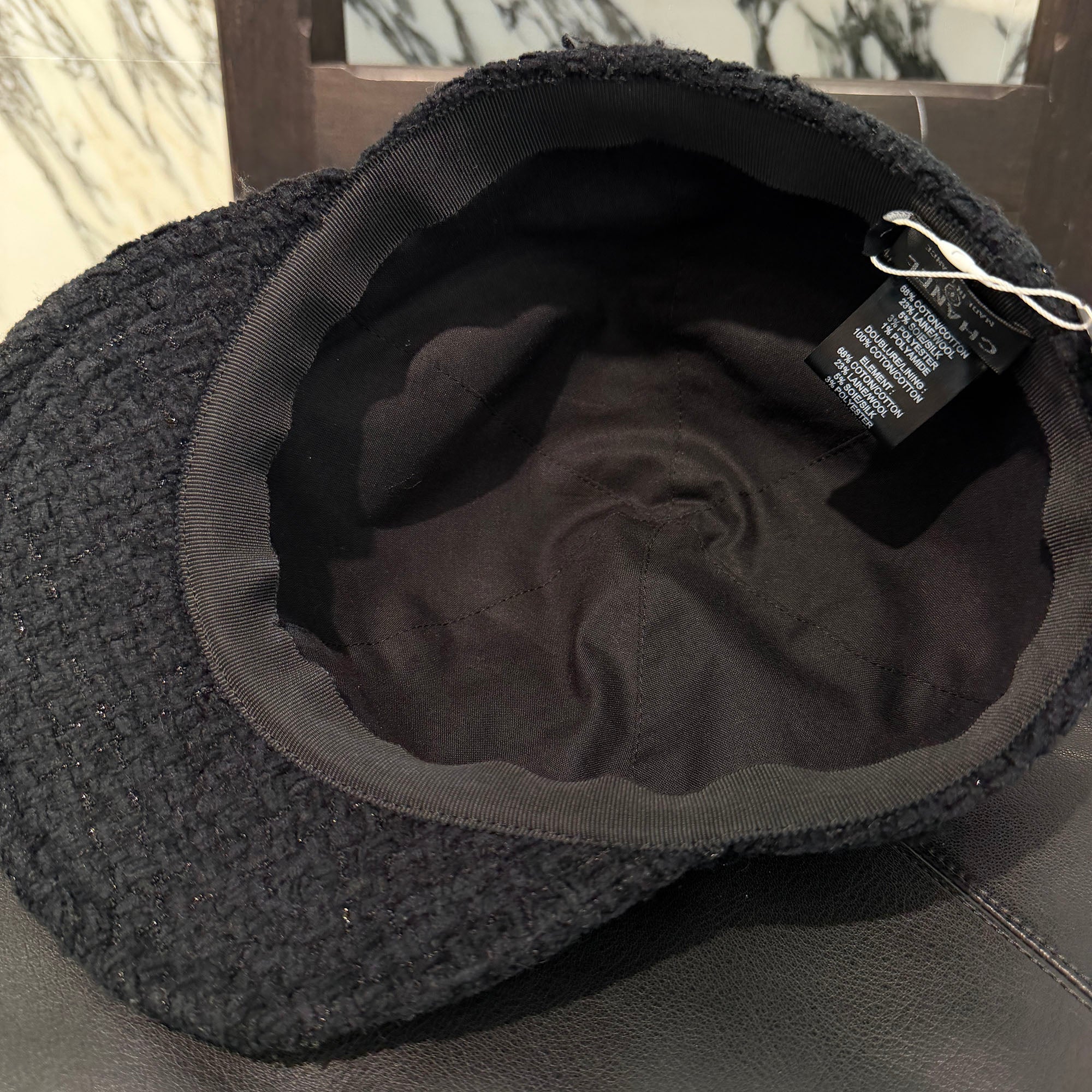 CHANEL 2023AW Tweed Cotton Cap AA8562 B09111 94305 Size L シャネル ツイードコットンキャップ サイズL