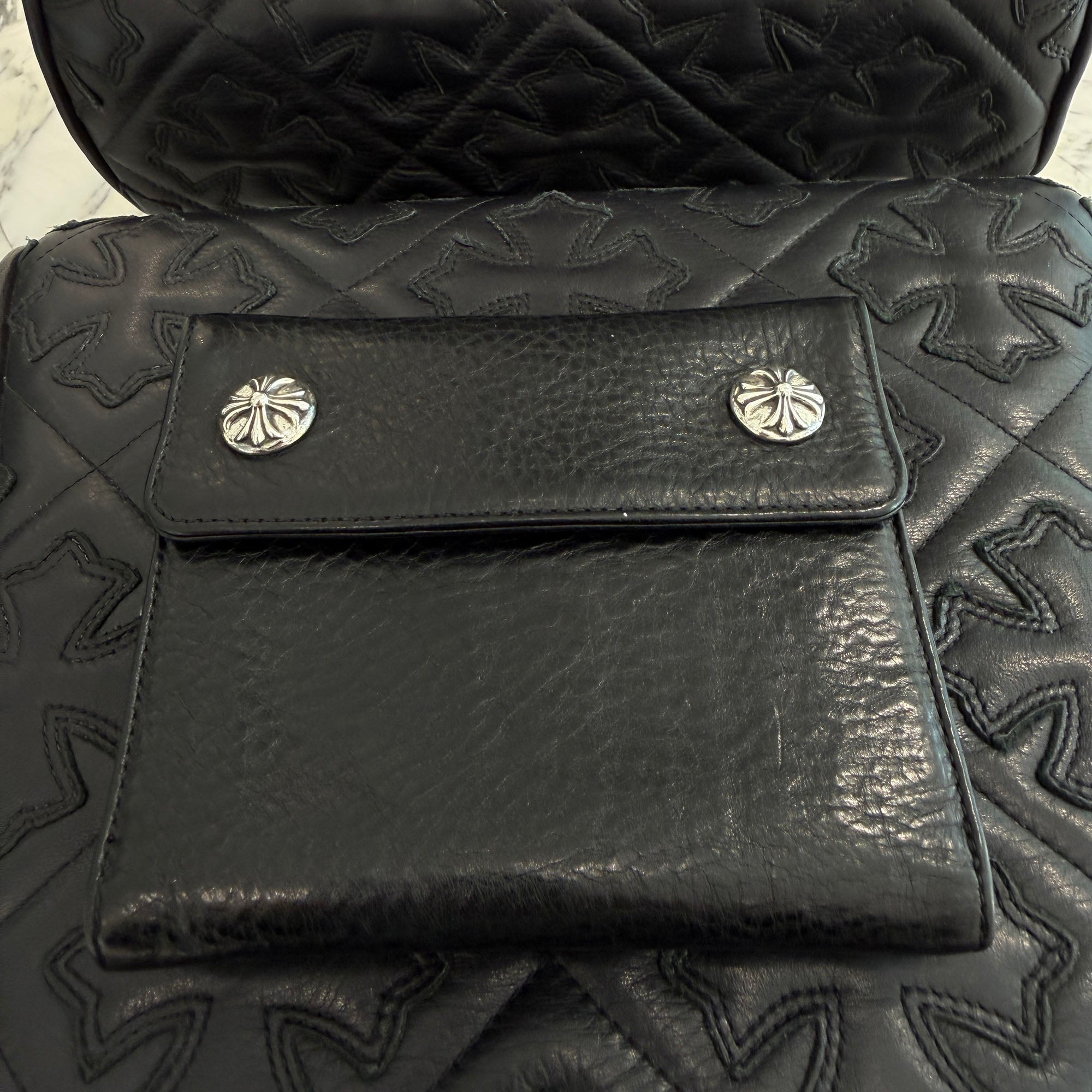 CHROME HEARTS BIG SPOON Cross Ball Leather Wallet クロムハーツ