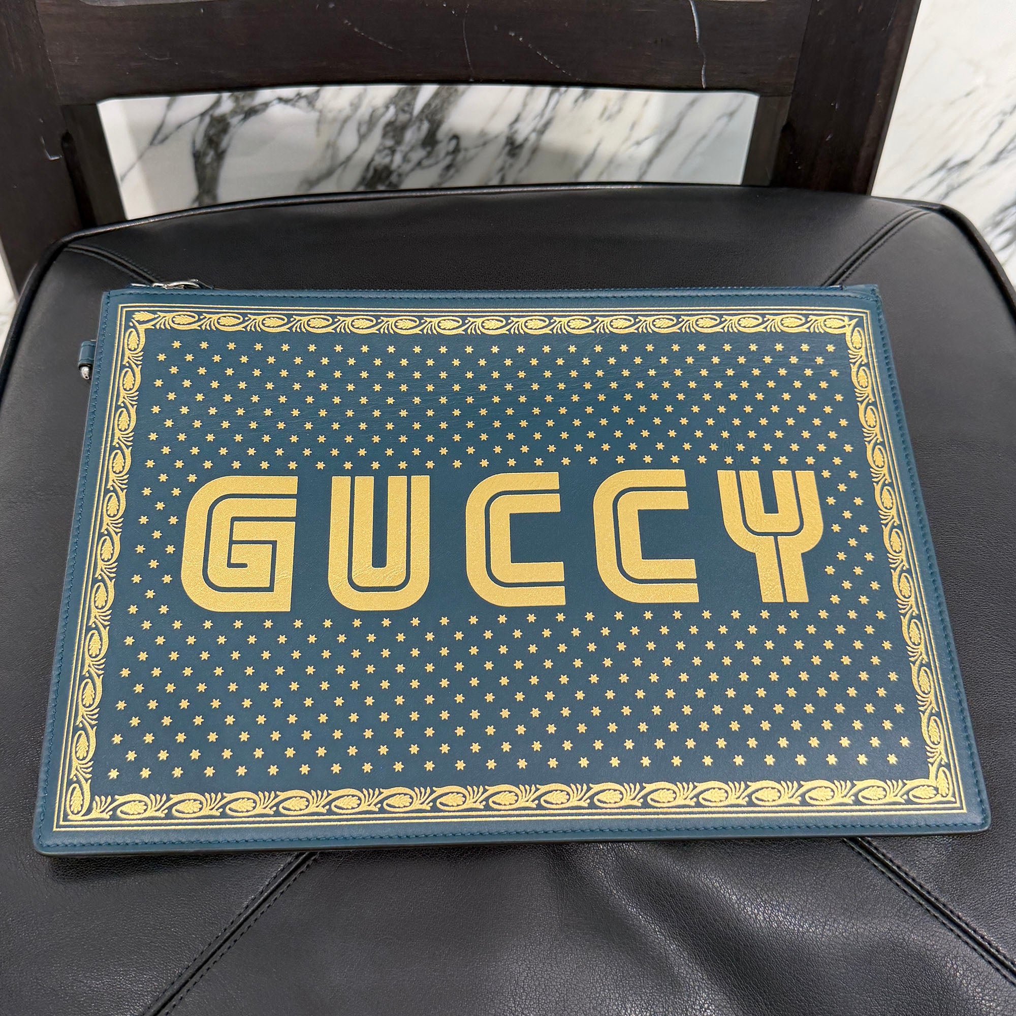 GUCCI × SEGA "GUCCY" Print Clutch Bag 510489 グッチ × セガ "GUCCY" プリント クラッチ バッグ