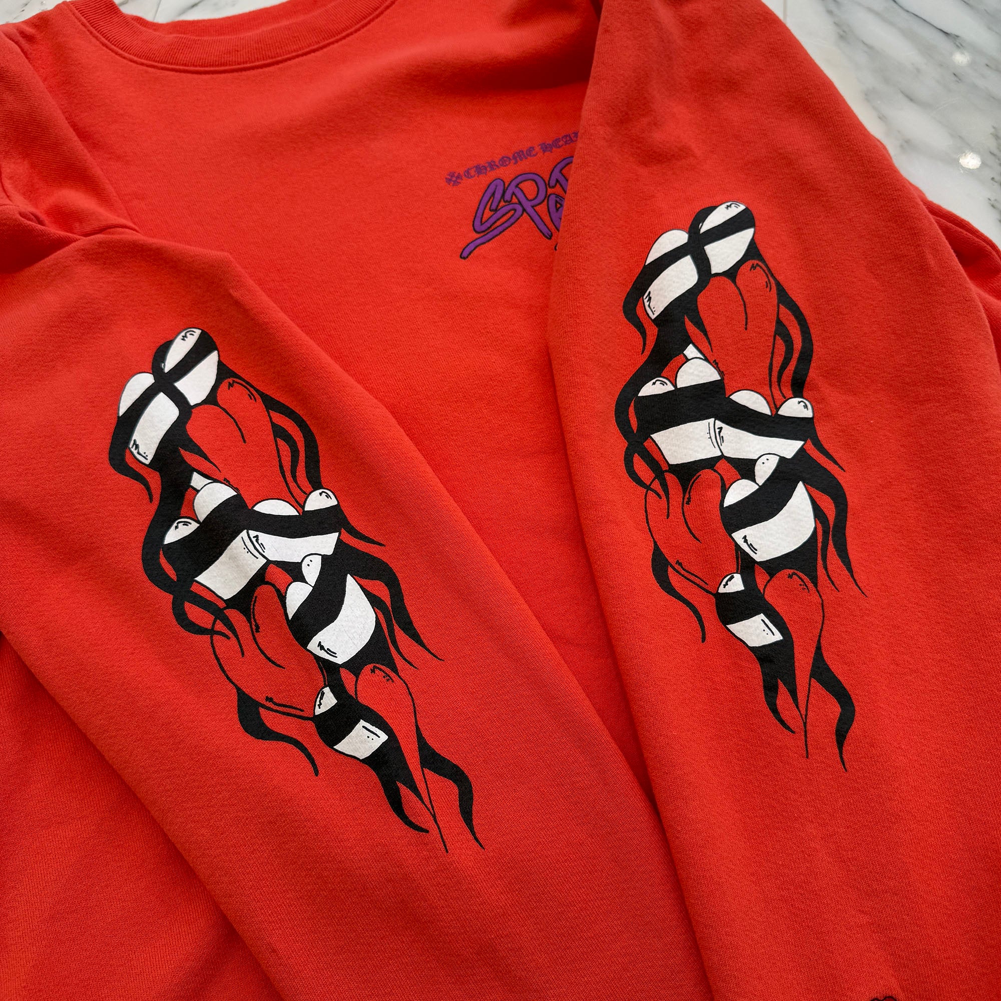 CHROME HEARTS × MATTY BOY 2023SS Sadistic Lipstick Sweatshirt Size XL クロムハーツ × マッティボーイ サディスティックリップスティック クルーネックスウェットシャツ サイズXL