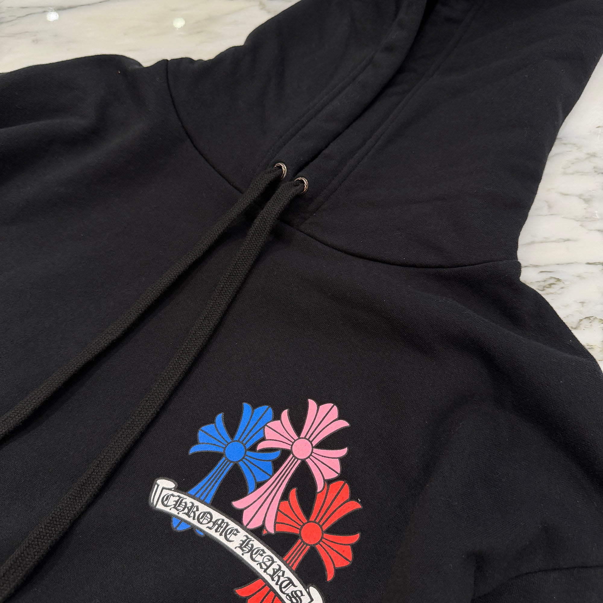 CHROME HEARTS 2022SS MLTCOL CEM CRS Pullover Hoodie Size XL クロムハーツ マルチカラーセメタリークロス プルオーバーフーディー サイズXL